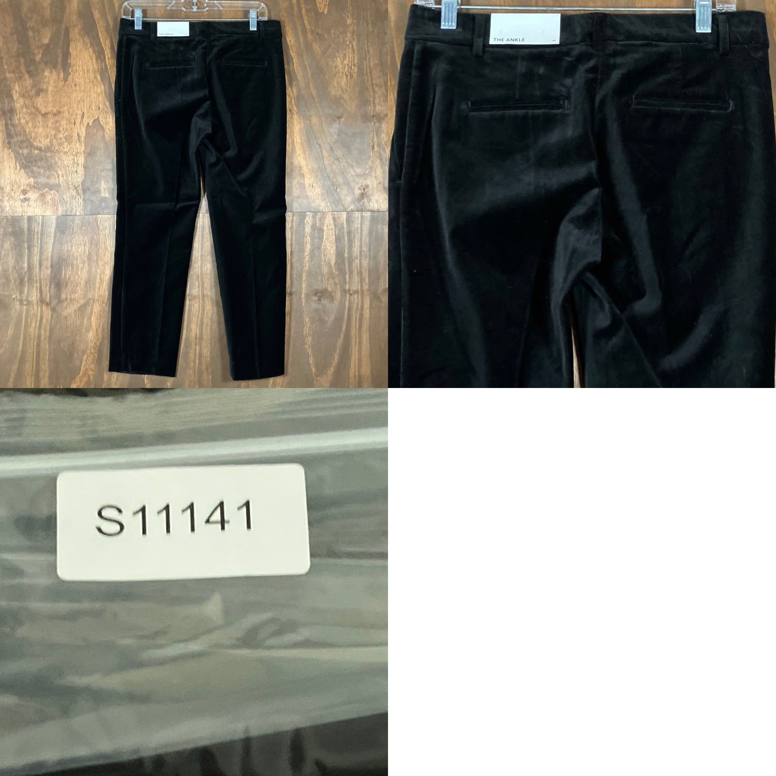 Ann Taylor VINTAGE Ann Taylor Women Pants Black Velvet Petite Mid Rise Slim Ankle Stretch 2P Size 30" / US 8 / IT 44 - 9 Thumbnail