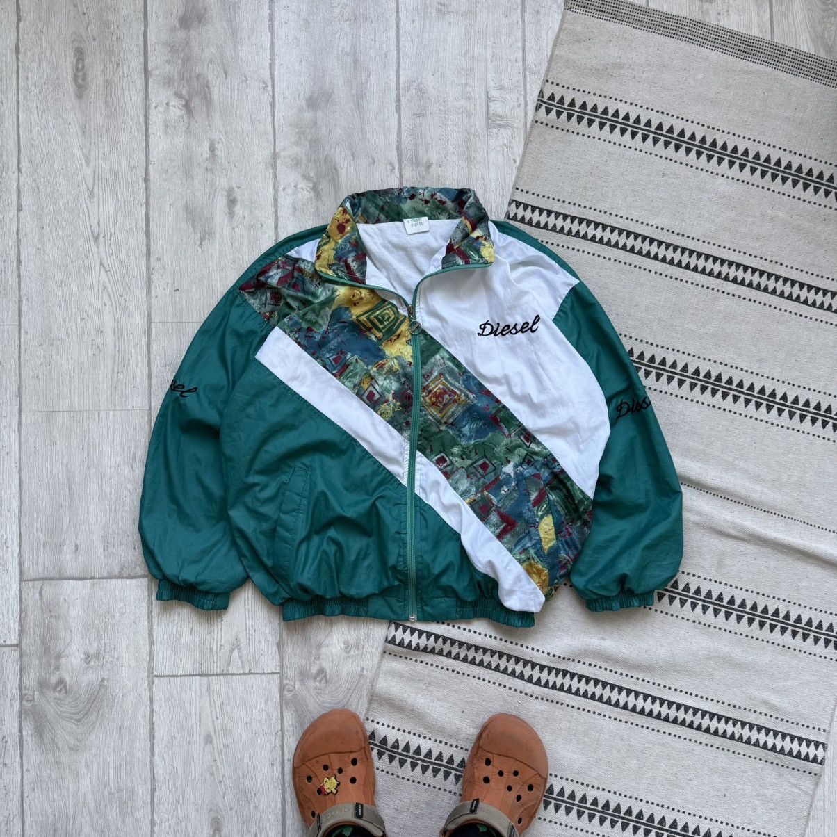 Diesel Vintage 90s Diesel Nylon track jacket Boxy fit Y2K Size US S / EU 44-46 / 1 - 1 Thumbnail
