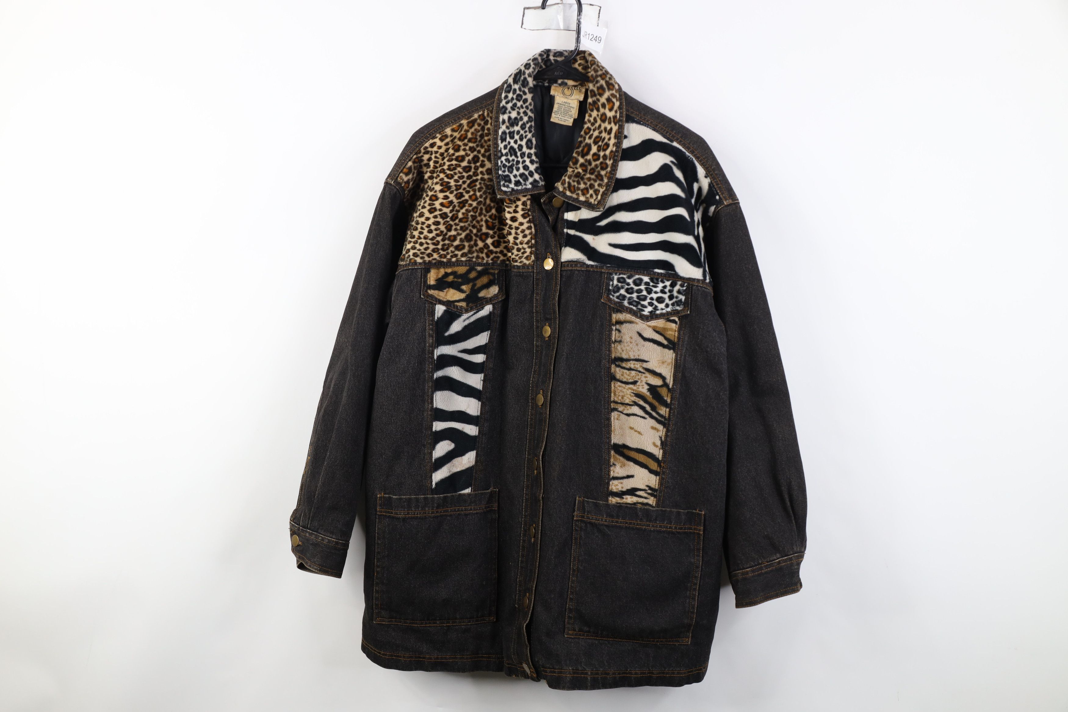 Vintage Vintage 90s Streetwear Quilted Denim Chore Barn Jacket Size L / US 10 / IT 46 - 1 Thumbnail