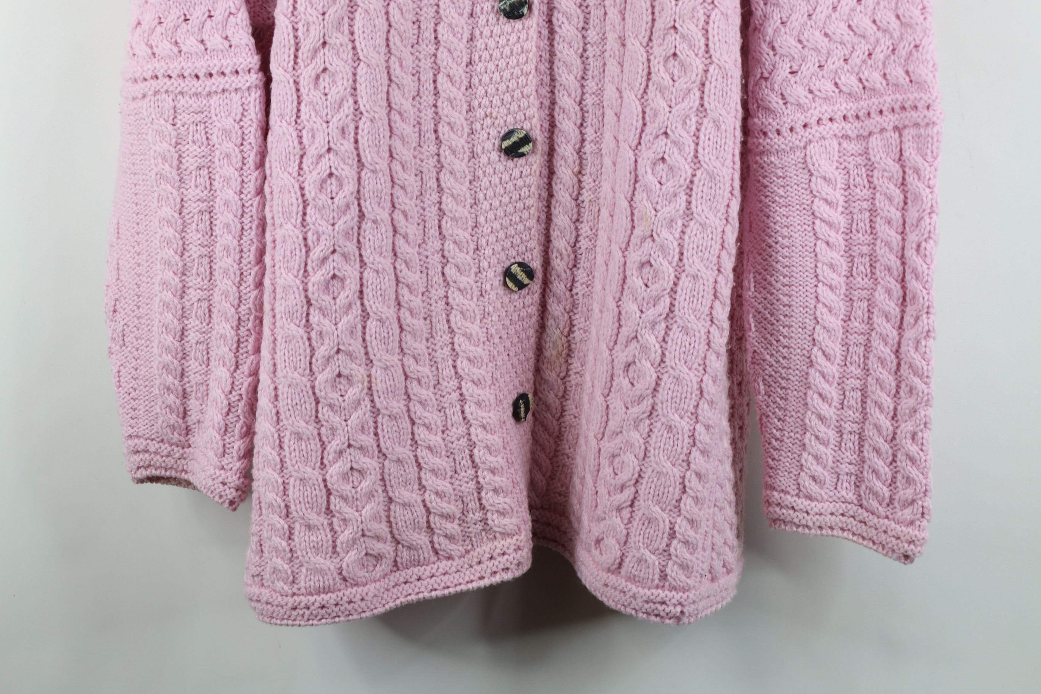 Vintage Vintage 90s Streetwear Fisherman Cable Knit Cardigan Sweater Size XL / US 12-14 / IT 48-50 - 3 Thumbnail