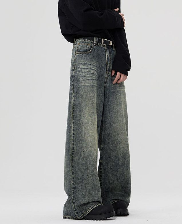 Vintage American retro men's casual loose straight baggy jeans Size US 32 / EU 48 - 3 Thumbnail