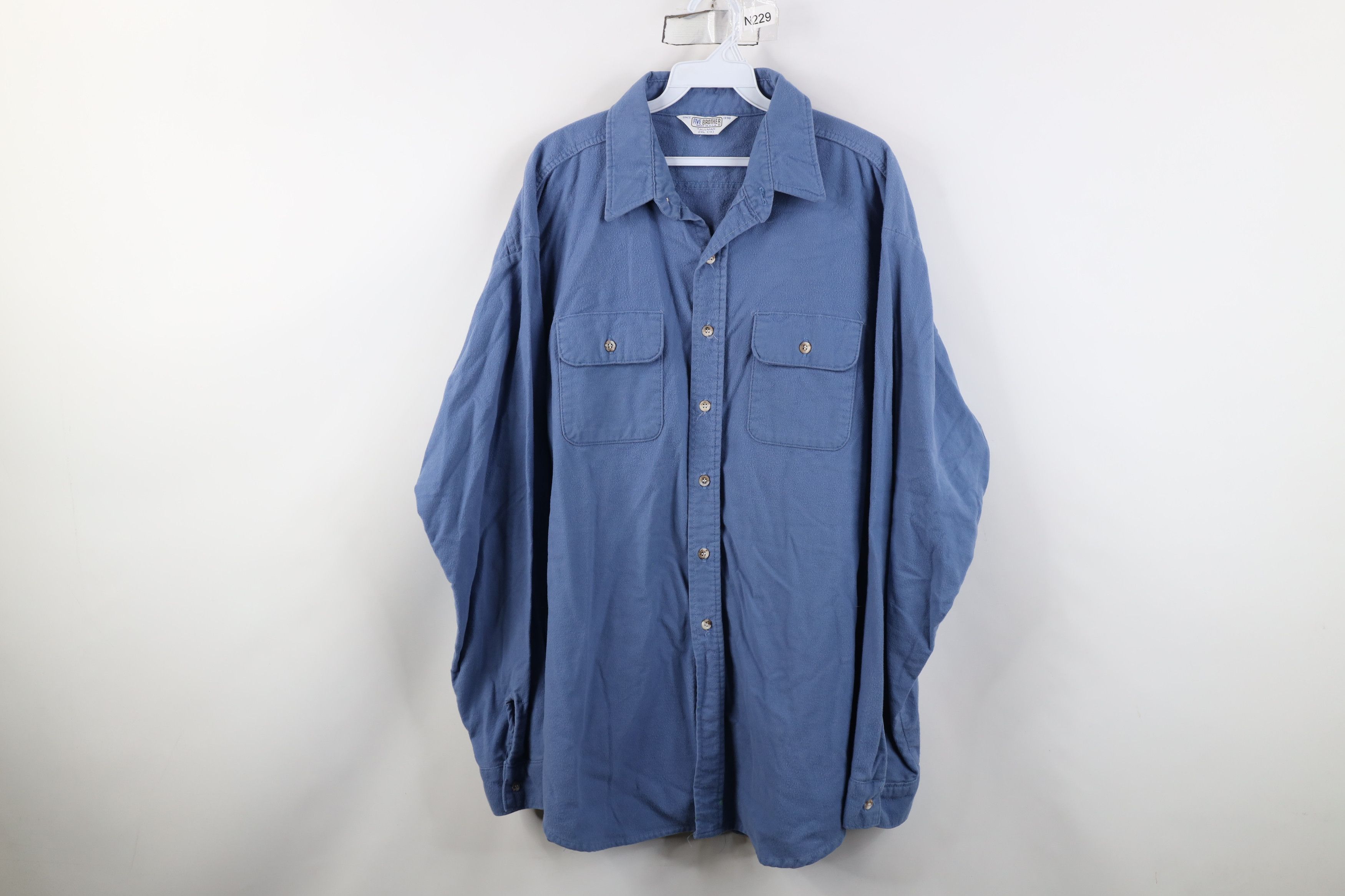 FiveBrother Vintage 70s Five Brother Cloth Collared Button Shirt USA Size US XXL / EU 58 / 5 - 1 Thumbnail