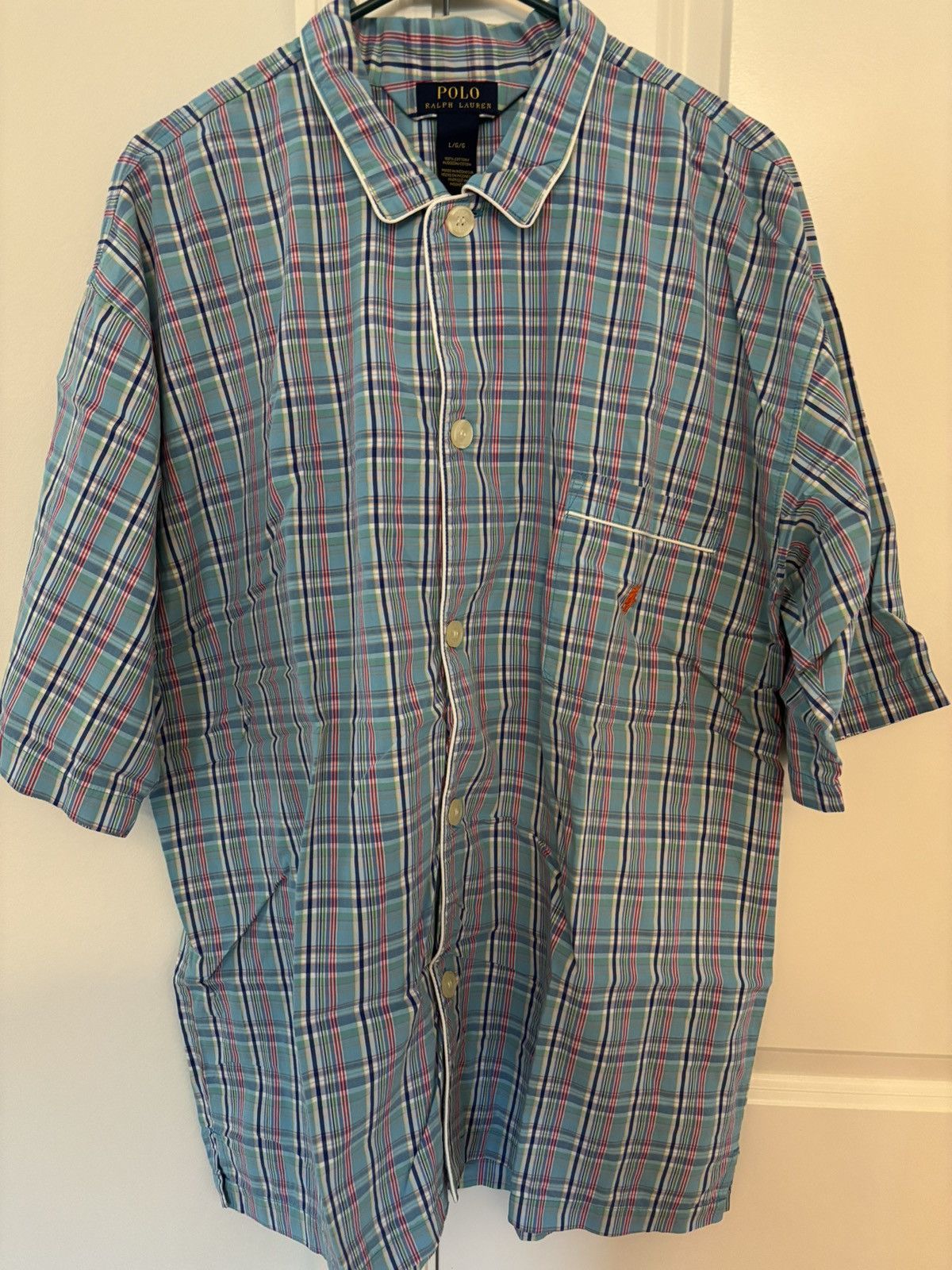 Polo Ralph Lauren Polo Ralph Lauren Plaid Woven Blue Pajama Shirt - L Size US L / EU 52-54 / 3 - 1 Thumbnail