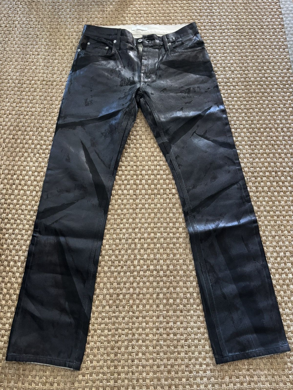 Helmut Lang Helmut Lang foiled lowrise straight Jeans Size US 30 / EU 46 - 1 Thumbnail