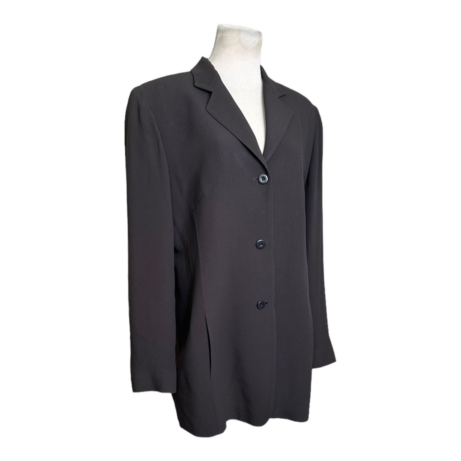 Emanuel Ungaro Emanuel Ungaro vintage brown three button blazer size 14 Size XL / US 12-14 / IT 48-50 - 6 Thumbnail