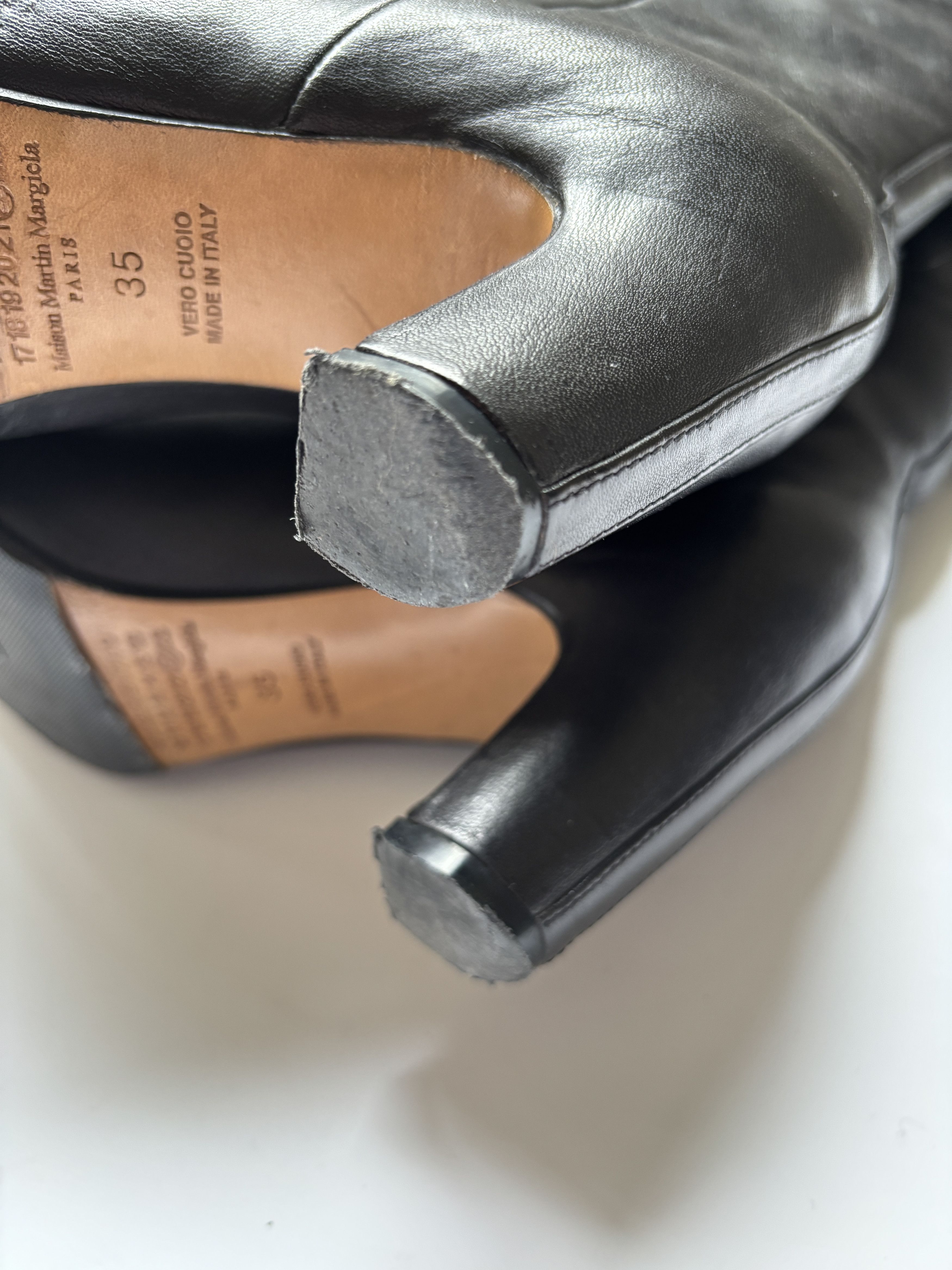 Maison Margiela ⚡️QUICK SALE⚡️Maison Margiela Black Leather High Boots Size US 5 / IT 35 - 9 Thumbnail