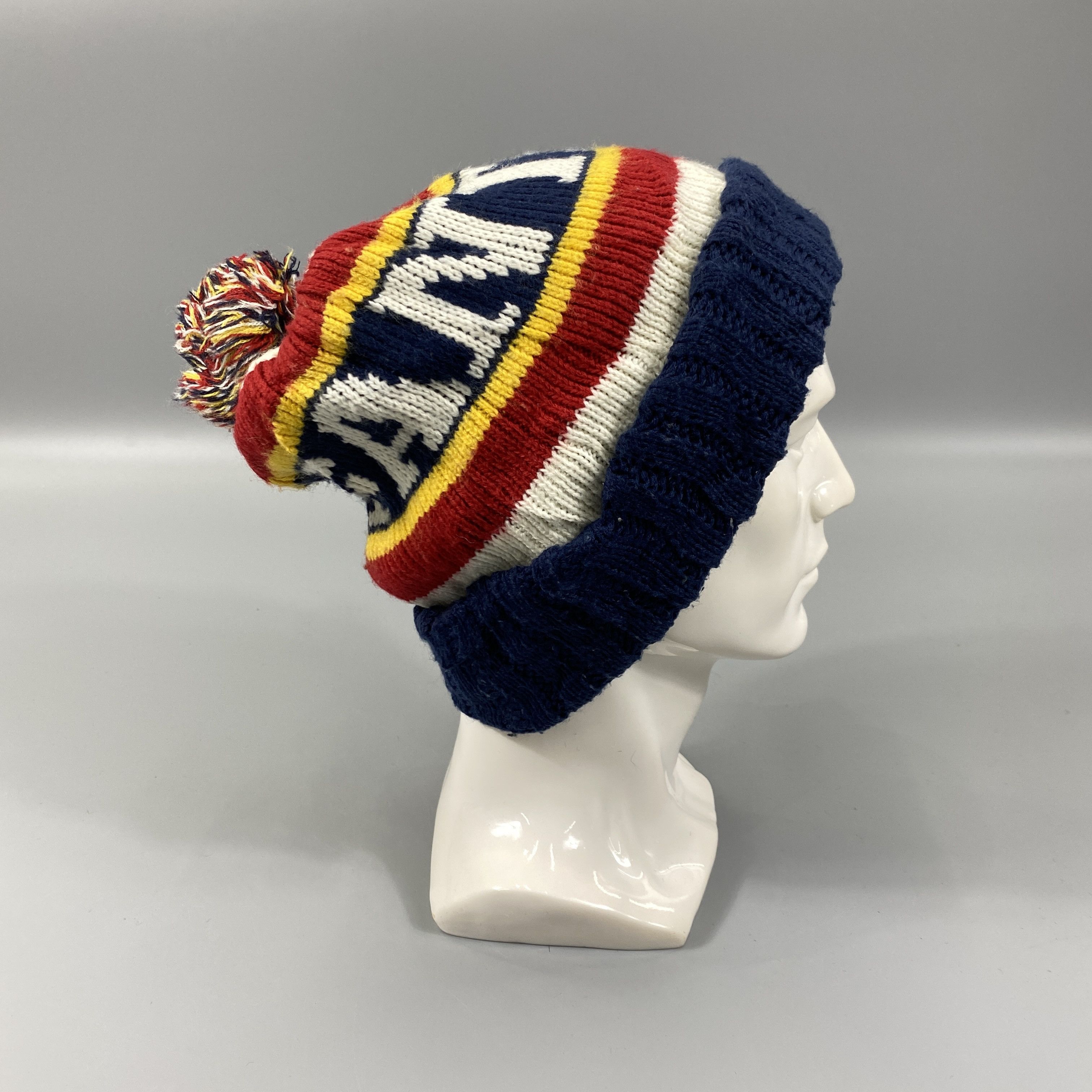 Japanese Brand Wording Multicolor Beanie Hat -BN1117 Size ONE SIZE - 4 Thumbnail