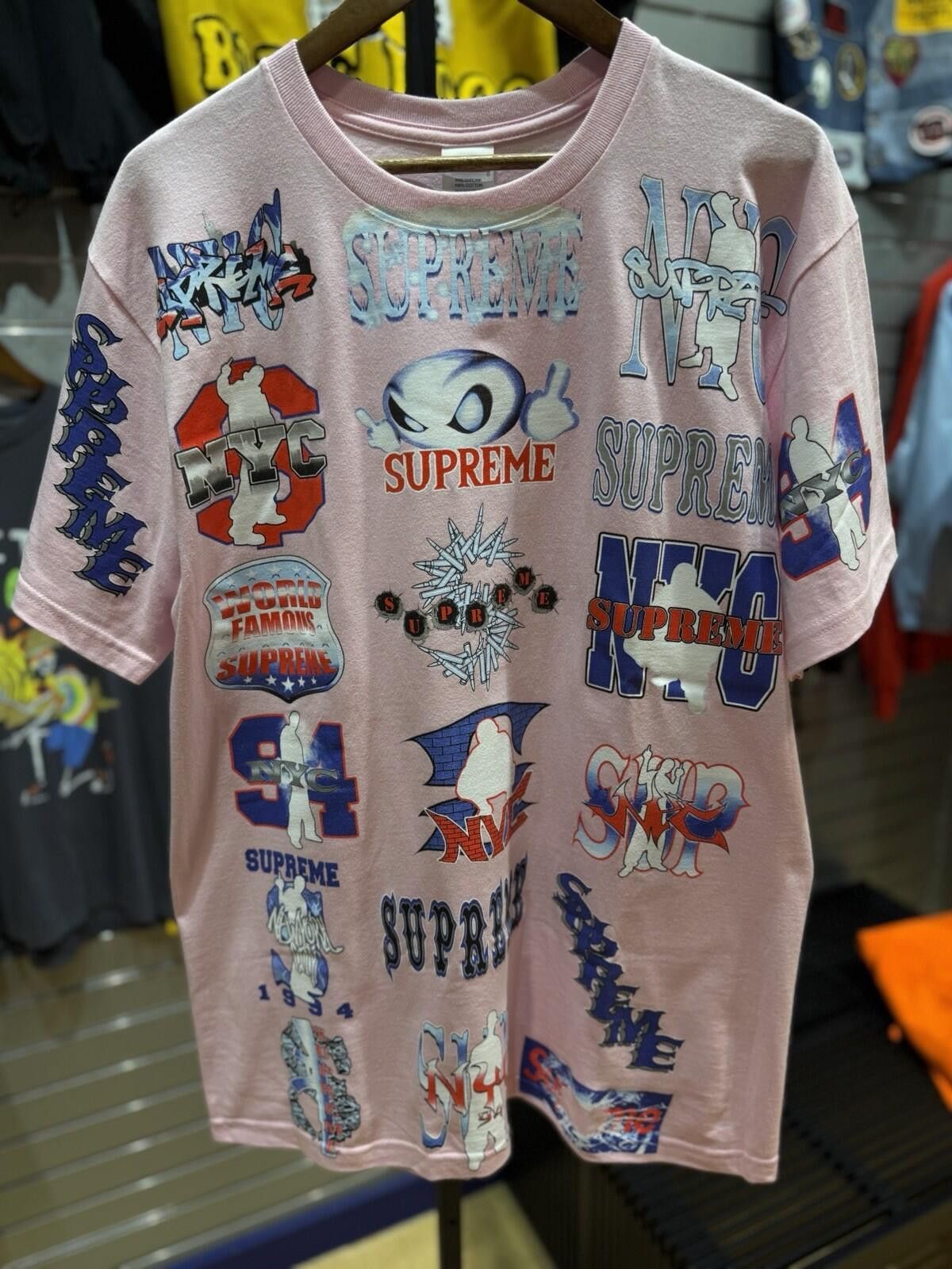 Supreme Supreme “Art Dealer” Tee Men's L Pink Preshrunk Graphic Tee Size US L / EU 52-54 / 3 - 1 Thumbnail