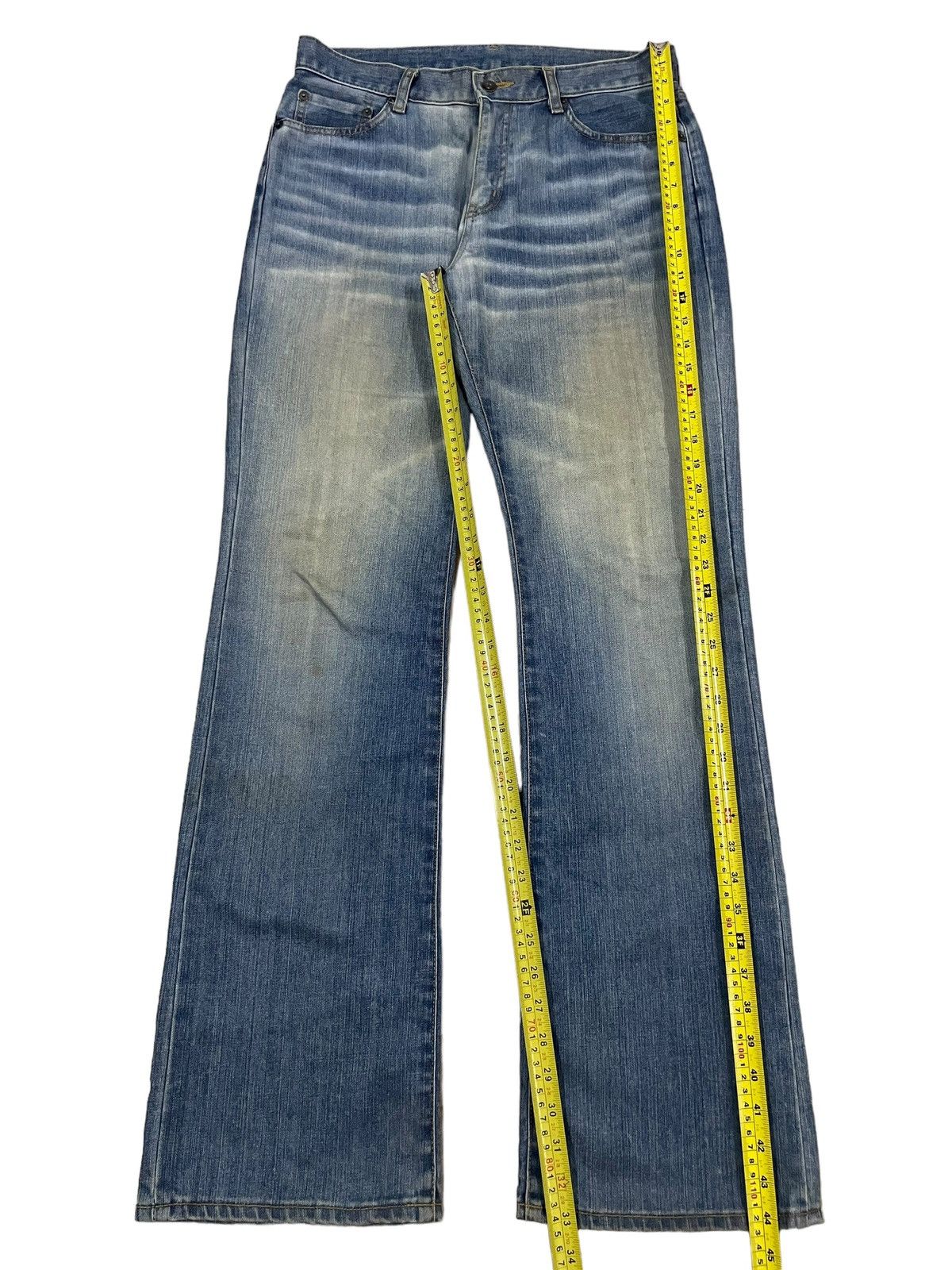 Jun Takahashi Vintage Y2K Japanese Brand Uniqlo Blue Wash Bootcut Jeans Size US 32 / EU 48 - 20 Thumbnail
