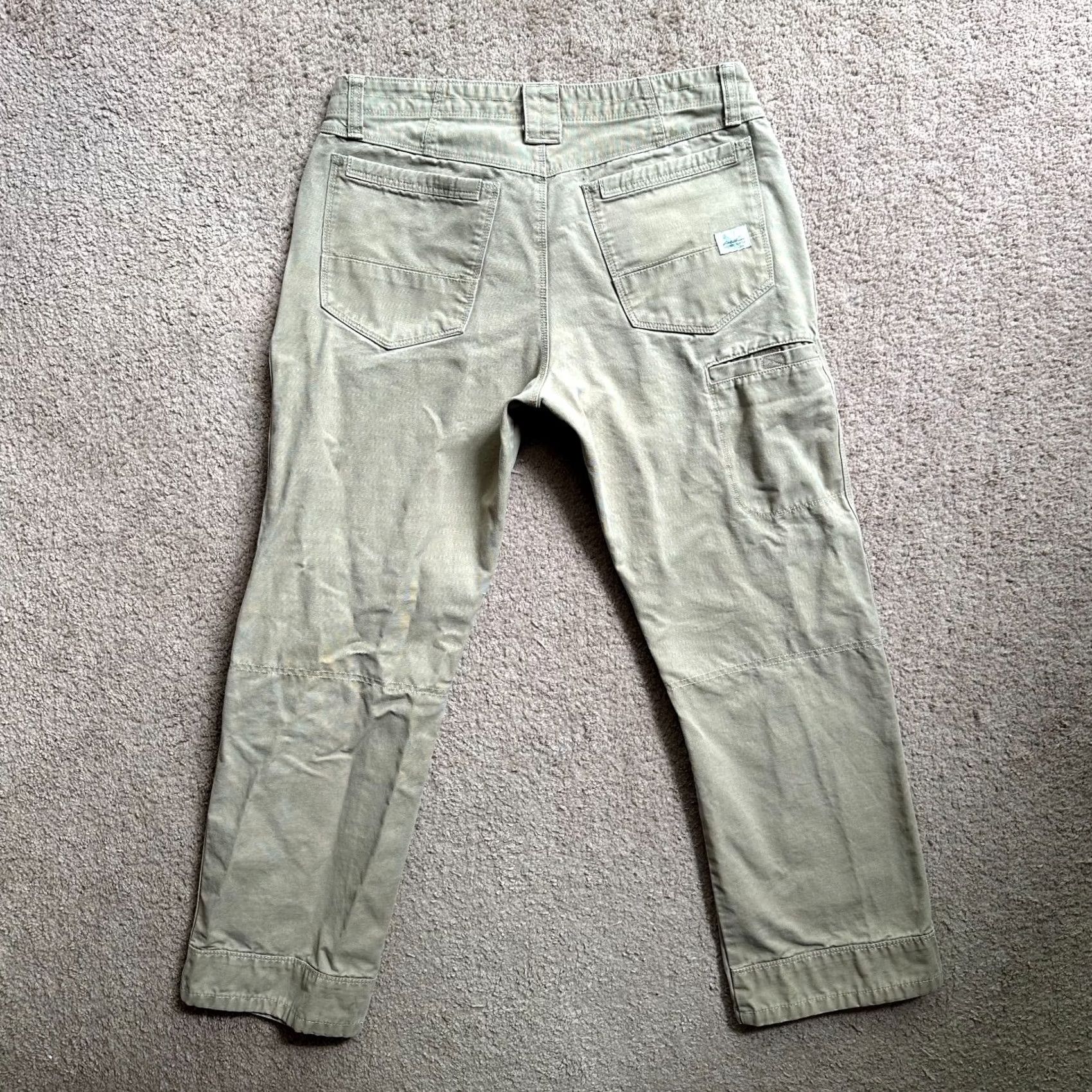 Eddie Bauer Eddie Bauer Pants Mens 33x29 Brown Straight Leg Mid Rise Double Knee Workwear Canvas Size US 33 - 2 Thumbnail