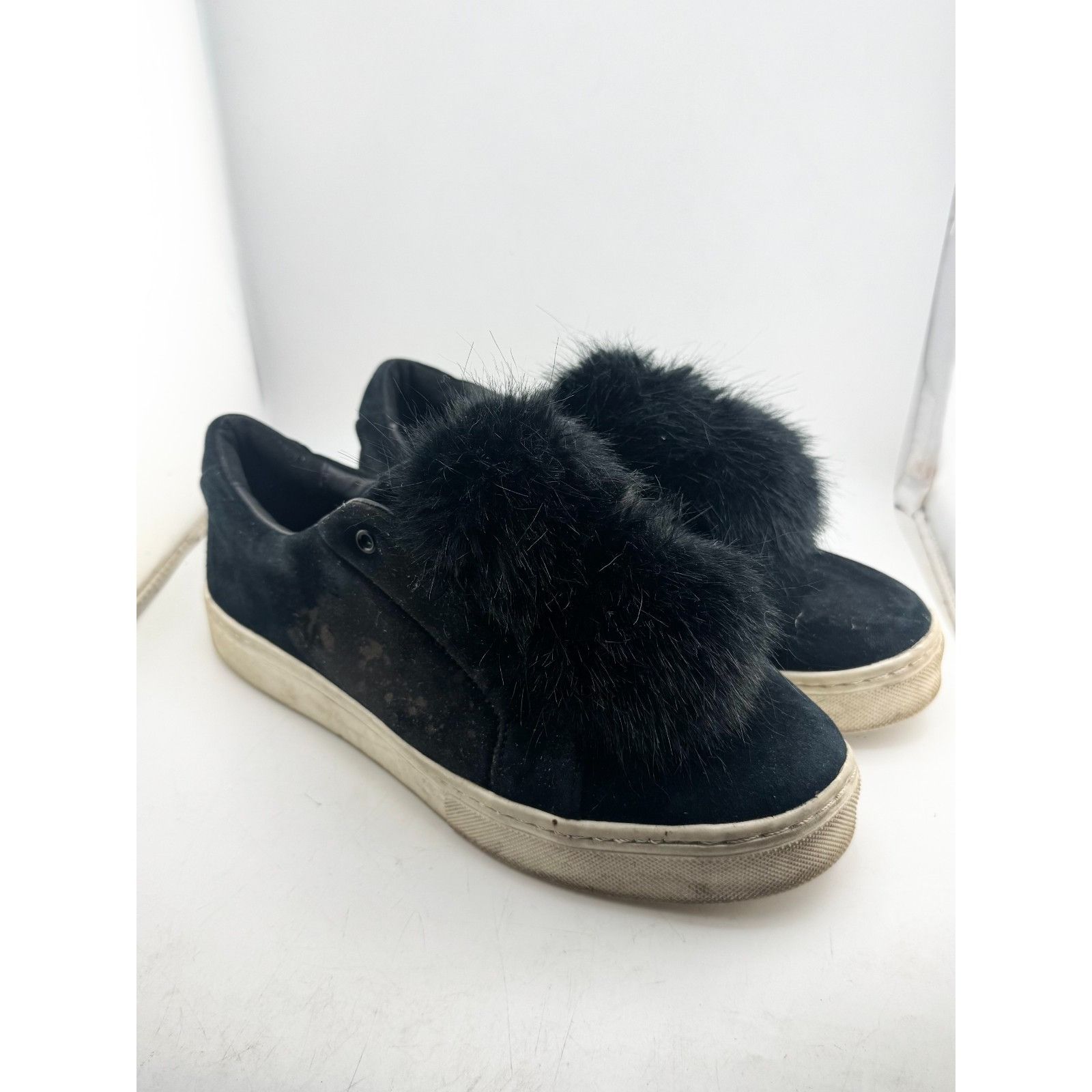 Sam Edelman Sam Edelman Leya black Sneakers shoes faux fur pom pom Women Size US 11 / IT 41 - 3 Thumbnail