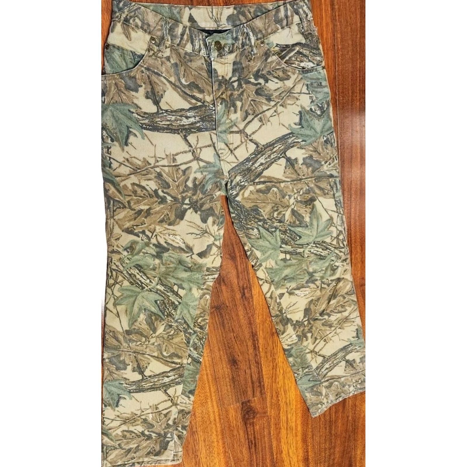 Vintage VINTAGE Cabela's Realtree Camo Hunting Pants Men 34 (32x30) Insulated Lined Camouflage Dress/Chino Style Casual, Workwear Mens Pants Size US 34 / EU 50 - 3 Thumbnail