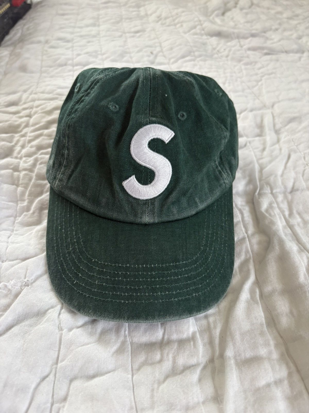 Supreme Supreme - Overdyed Green S logo cap Size ONE SIZE - 1 Thumbnail