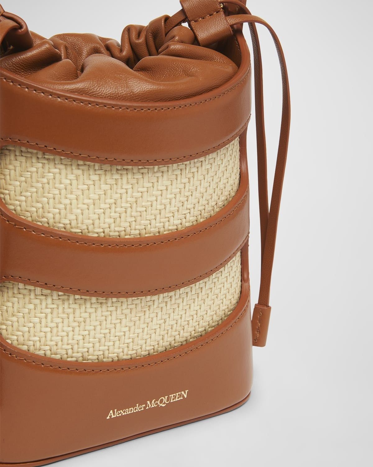 Alexander McQueen o1w1db10925 Size: OS/The Rise Mini Bucket in Brown/Beige Size ONE SIZE - 4 Thumbnail