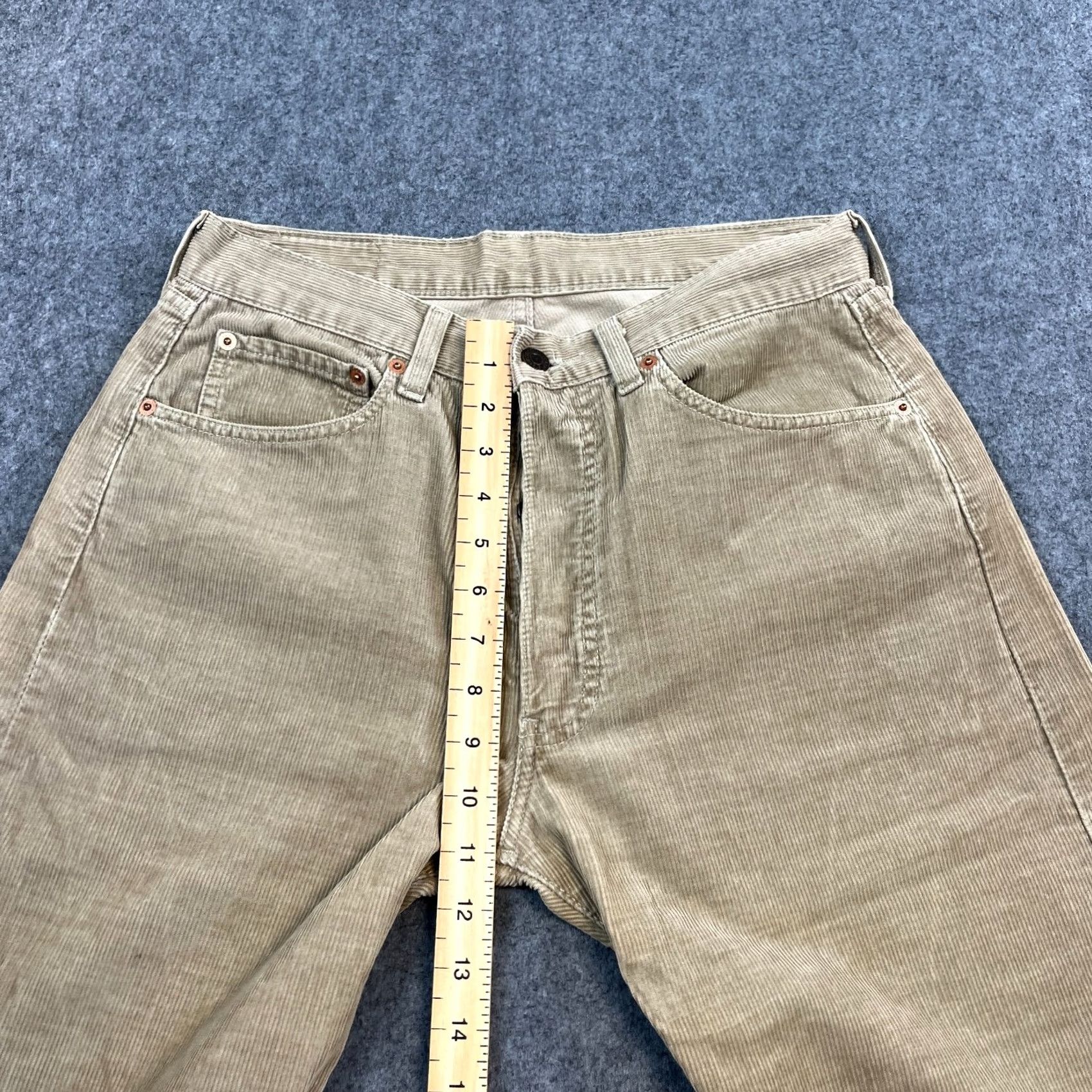 Levi's VINTAGE Levi's 551 Mens Corduroy Jeans Straight 32 Beige 90s Pin 100% Cotton Jeans Mens Regular 32in Beige 90s Levi's 551 Size US 32 / EU 48 - 5 Thumbnail