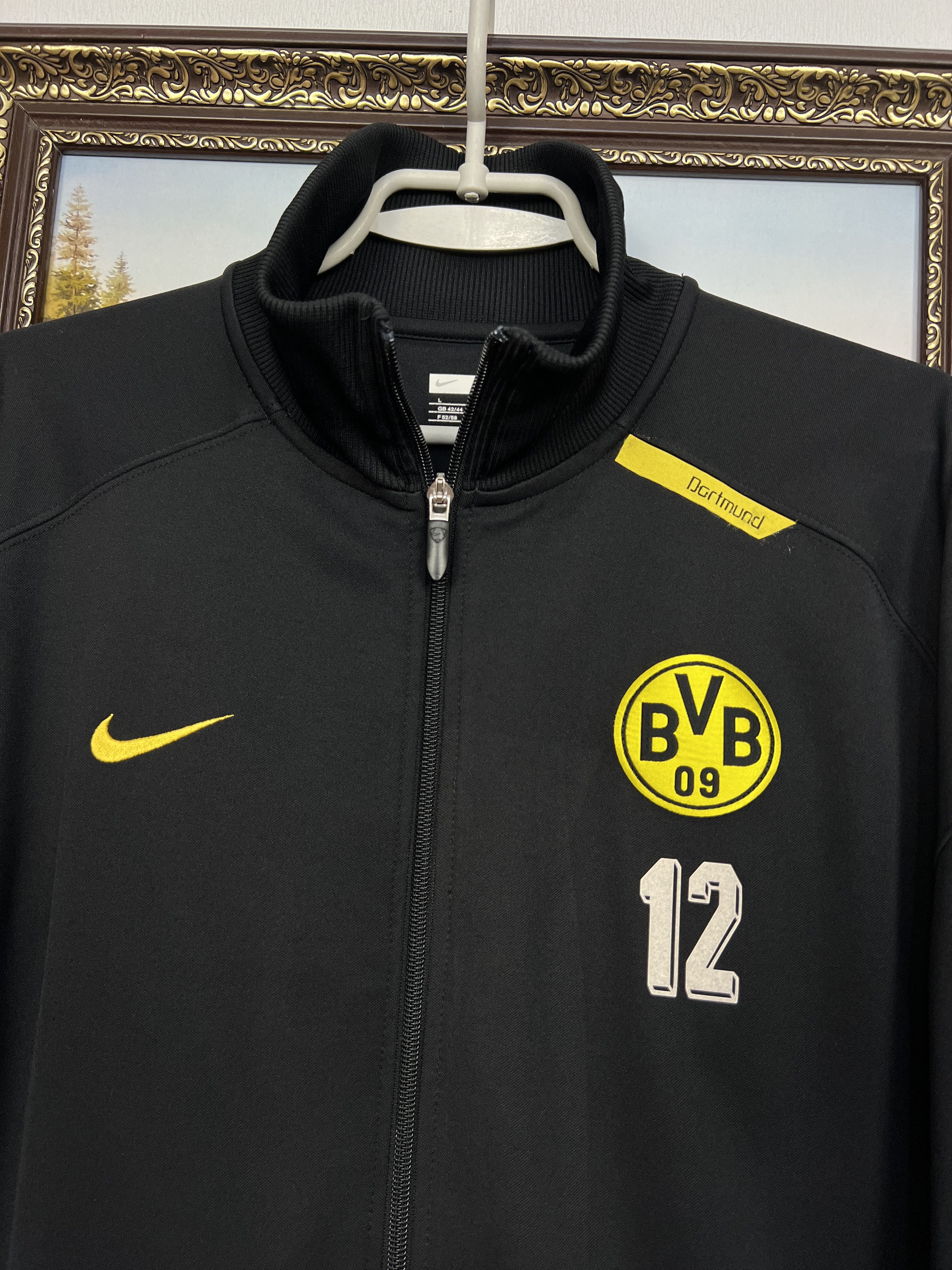 Nike Borussia Dortmund Football Track Top Jacket Player Issue Size US L / EU 52-54 / 3 - 3 Thumbnail