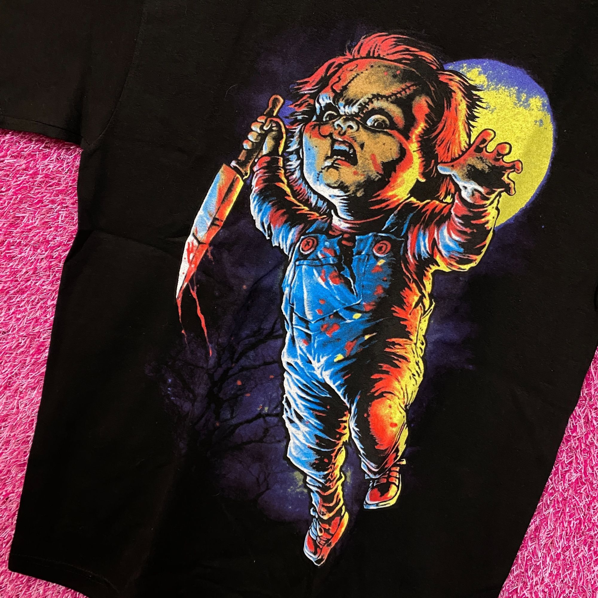 Other Chucky Full Moon Neon Tshirt size medium Size US M / EU 48-50 / 2 - 4 Thumbnail