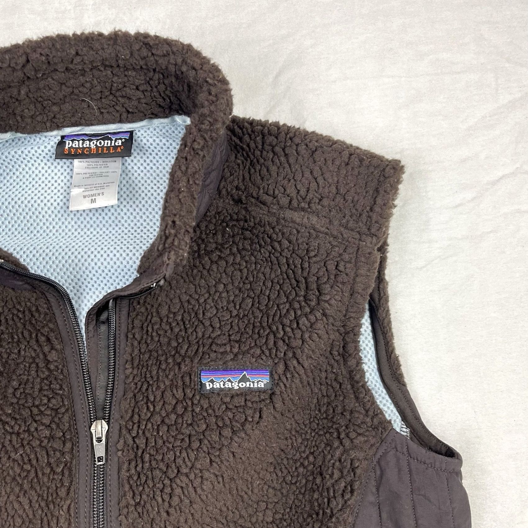 Patagonia Patagonia Vest Womens Medium Brown Retro-X Fleece Synchilla Deep Pile Sherpa Zip Full Zip Vintage No Size M / US 6-8 / IT 42-44 - 2 Thumbnail
