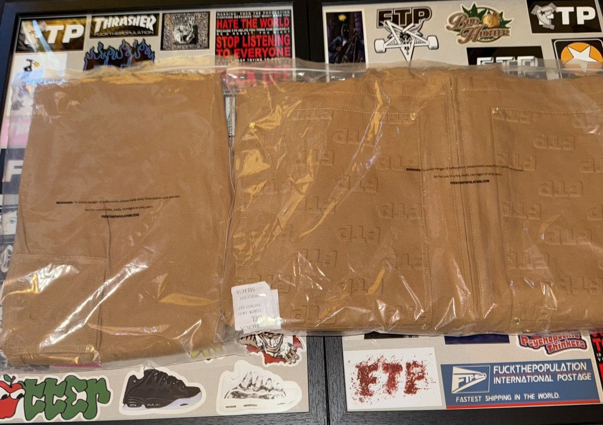 Fuck The Population × G59 Records EMBOSSED LOGO WORK JACKET (BROWN) Size US M / EU 48-50 / 2 - 3 Thumbnail