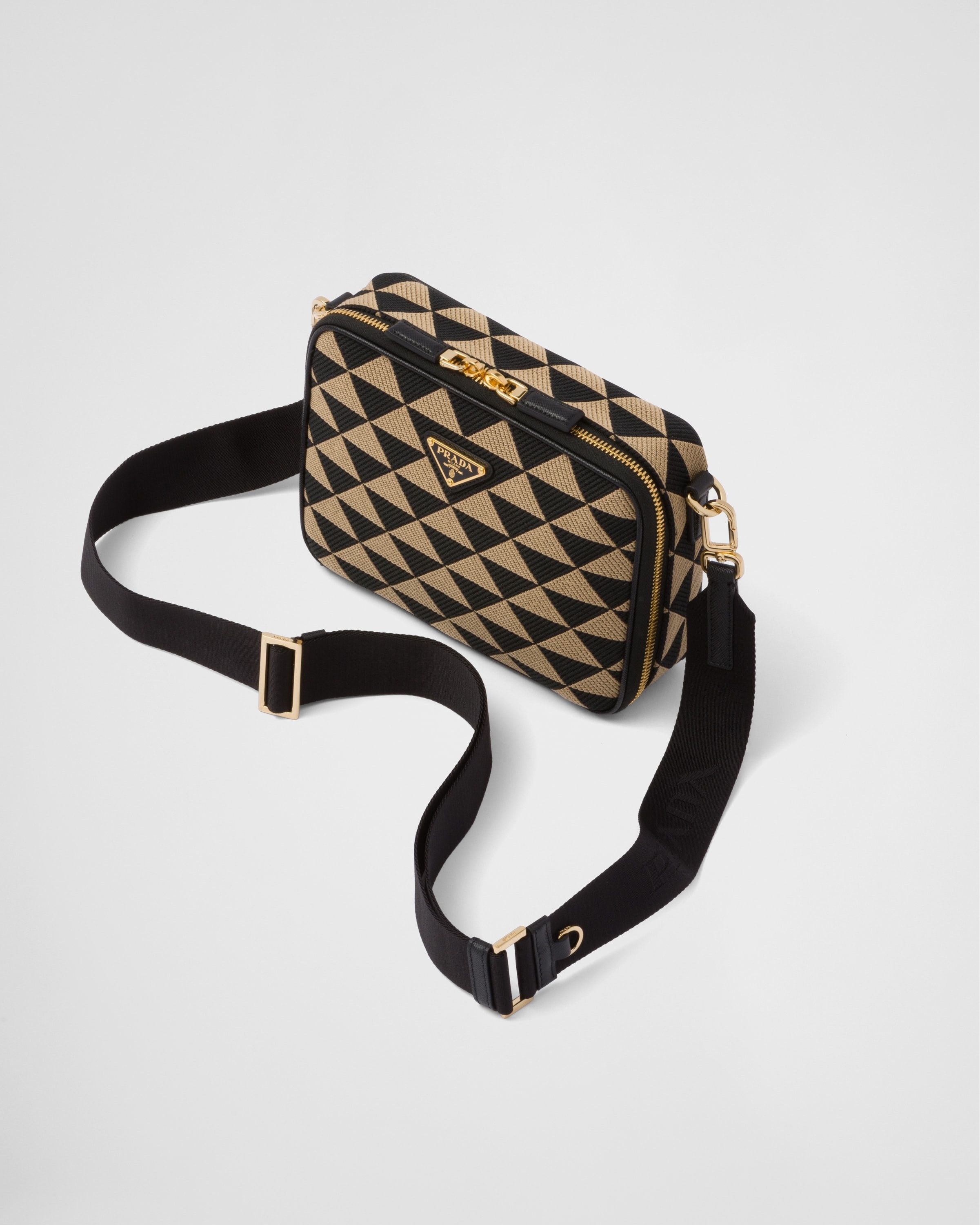 Prada o1bcso1str1025 Size: OS / Jacquard Symbole Bag Black/Beige Size ONE SIZE - 3 Thumbnail