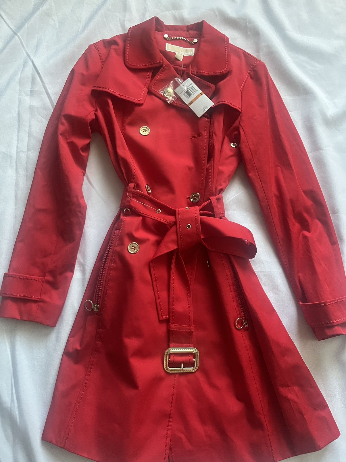 Michael Kors Micheal Kors Red Spring Coat Size S / US 4 / IT 40 - 2 Thumbnail