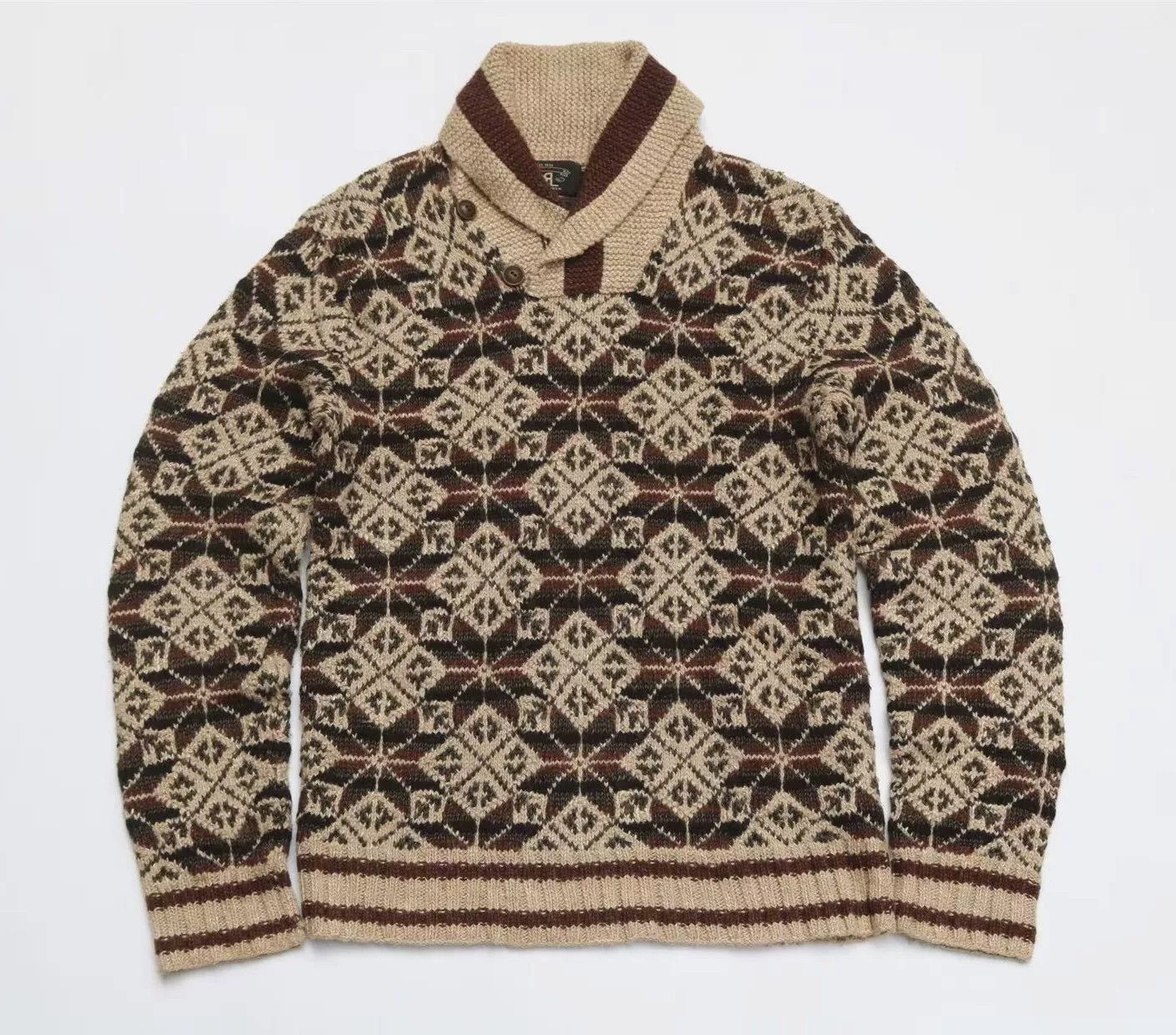 RRL Ralph Lauren RRL Vintage Silk-Linen-Wool Hand-Knit Sweater Size US S / EU 44-46 / 1 - 1 Thumbnail