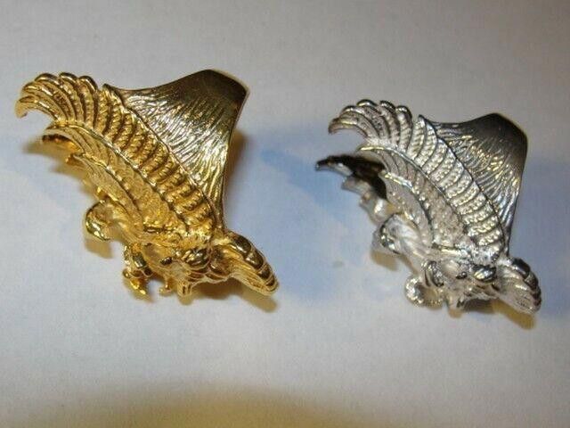 Designer Sterling Silver Eagle Ring with 18 kt Gold Vermeil Unisex Size ONE SIZE - 5 Thumbnail