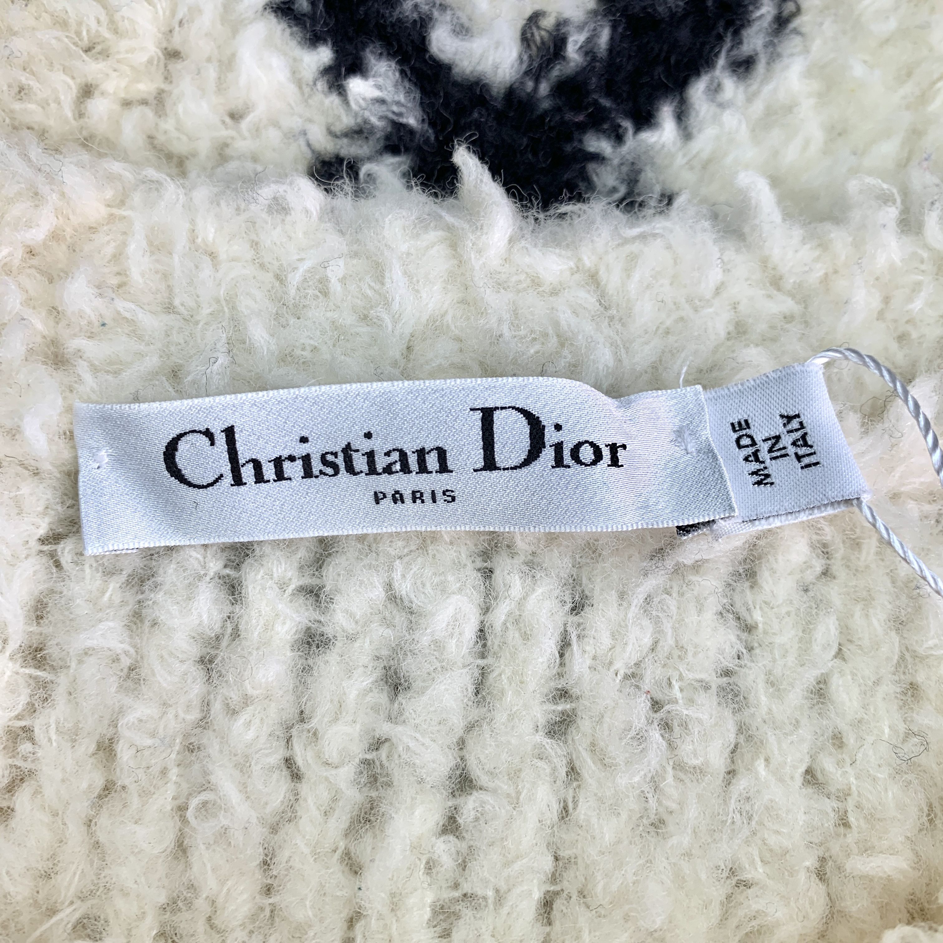 Dior Christian Dior Teddy Sweater –Logo Wool Knit (Size XS) Size XS / US 0-2 / IT 36-38 - 2 Thumbnail