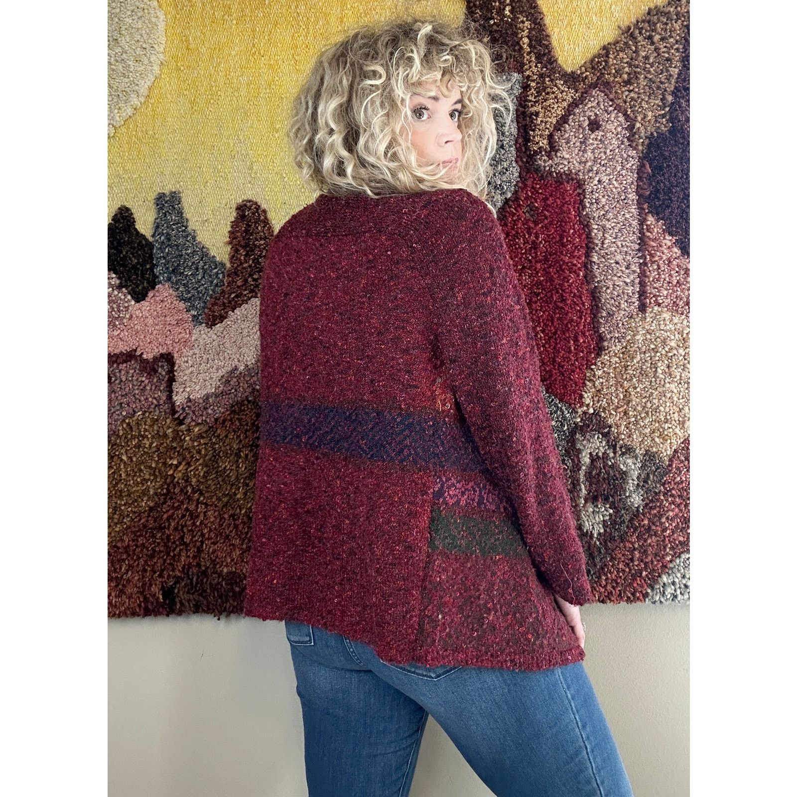 Coldwater Creek Y2K Coldwater Creek Chunky Boucle Open Cardigan Size L / US 10 / IT 46 - 4 Thumbnail