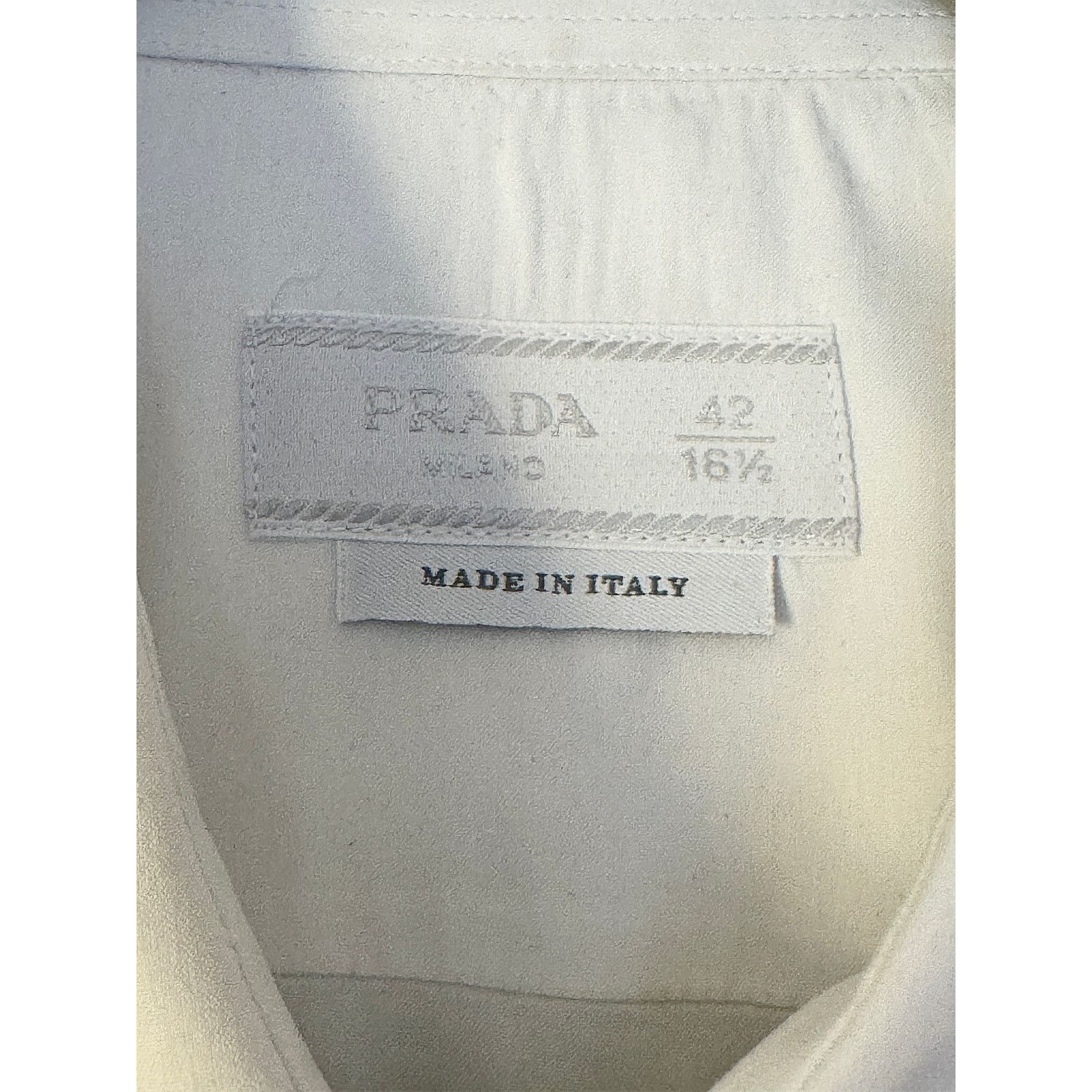 Prada Prada Mens White Shirt Size US L / EU 52-54 / 3 - 3 Thumbnail