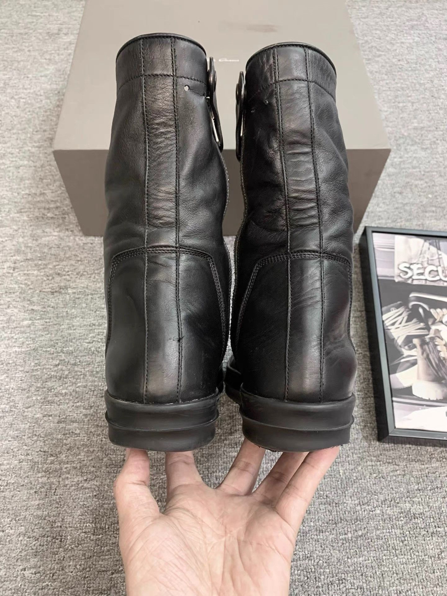 Rick Owens Rick Owens 15FW Mainline Calf Leather Zipper Army Boots K34 Size US 7 / EU 40 - 7 Thumbnail