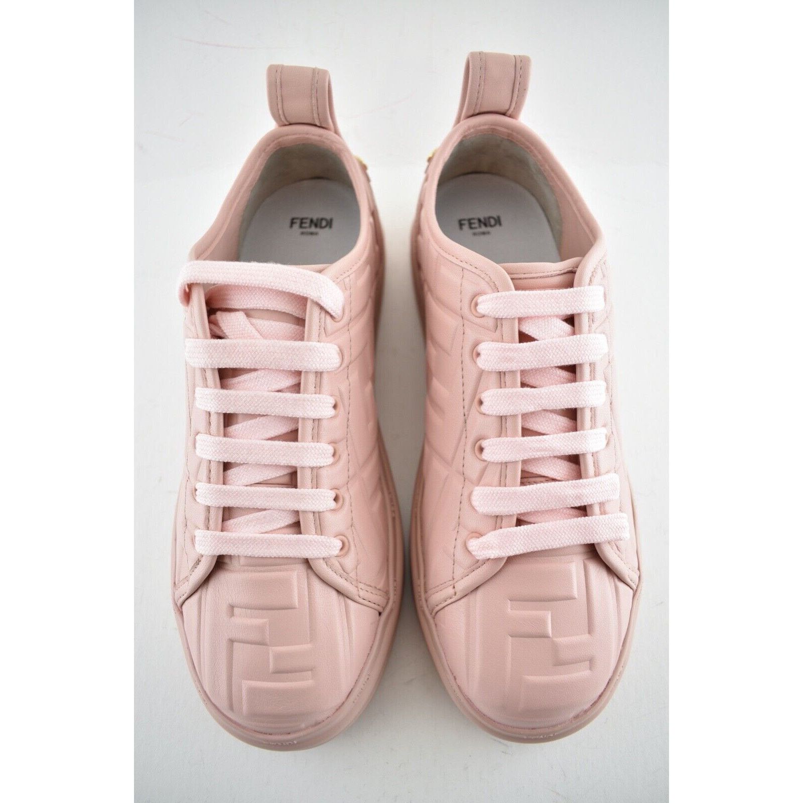Fendi Rise Leather Embossed FF Logo Low Top Trainer Sneaker 41 Size US 11 / IT 41 - 7 Thumbnail