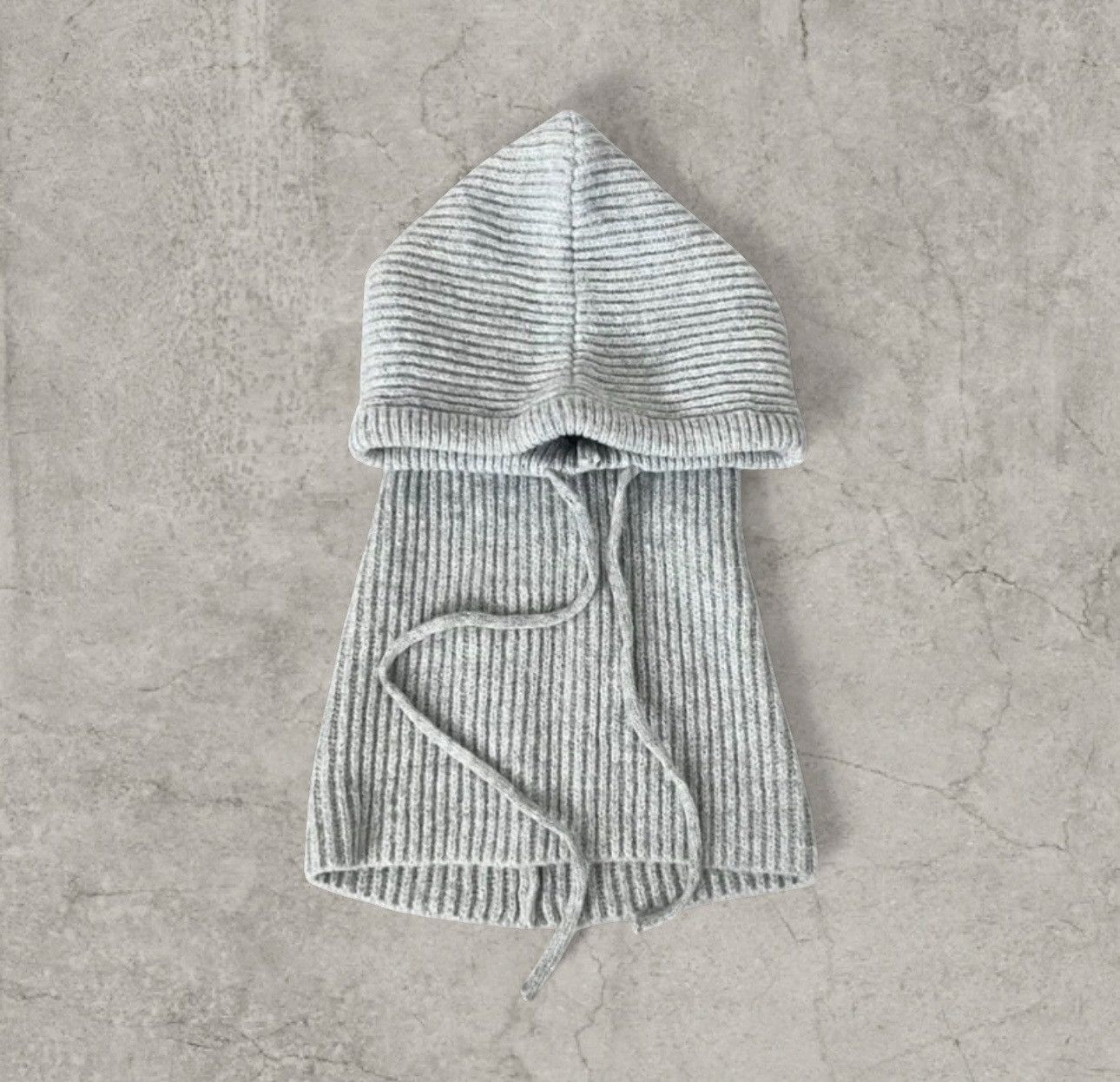 Japanese Brand Vintage style grey bonnet snood hood scarf hat. One size Size ONE SIZE - 3 Thumbnail