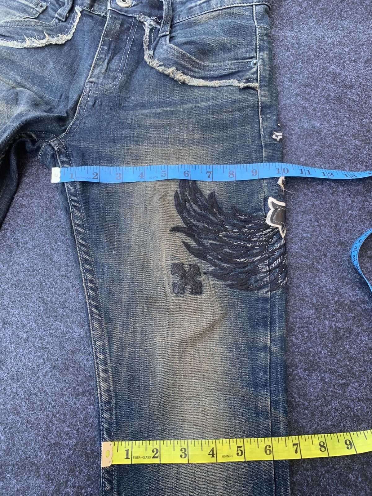 Other Cloud 72 cross symbol like chrome hearts style. Size US 29 - 6 Thumbnail