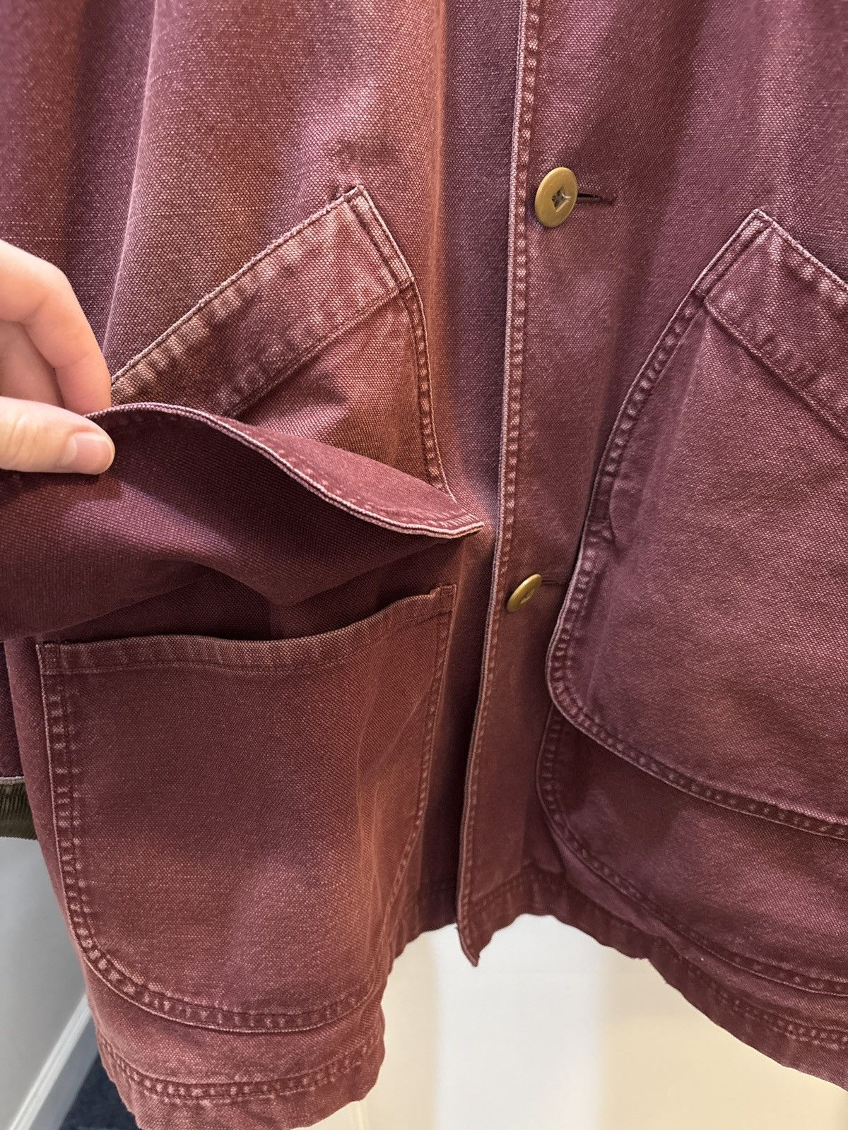 L.L. Bean L.L. Bean Field Coat Barn Jacket Burgundy Size US XXL / EU 58 / 5 - 4 Thumbnail