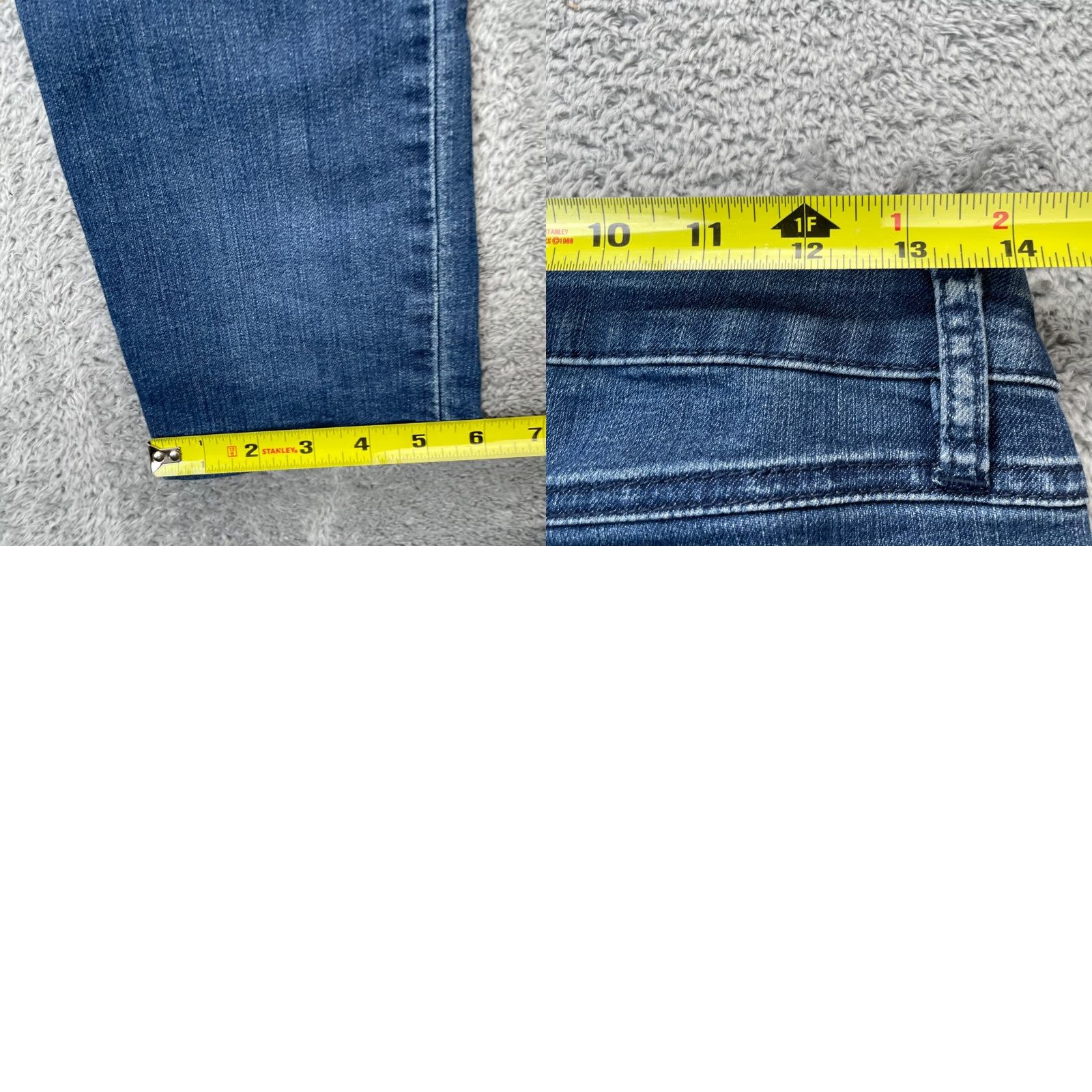 Prana Prana Jeans Womens 2 Blue Straight Leg Denim Medium Wash Stretch Cotton Polyester Spandex 5-Pocket Inseam 27 in Button Zipper Size 28" / US 6 / IT 42 - 8 Thumbnail