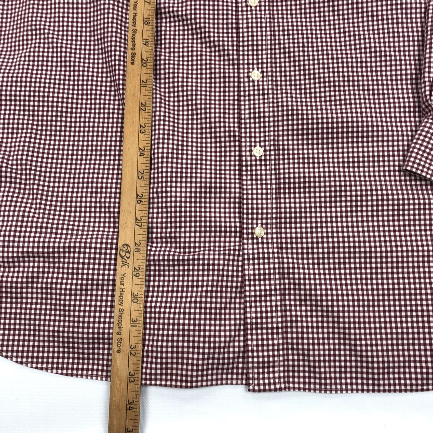 Ralph Lauren Ralph Lauren Shirt Mens 3XB Big & Tall Red White Gingham Check Cotton Stretch Button-Up Collared Long Sleeve Casual Business Travel Size US XXL / EU 58 / 5 - 6 Thumbnail