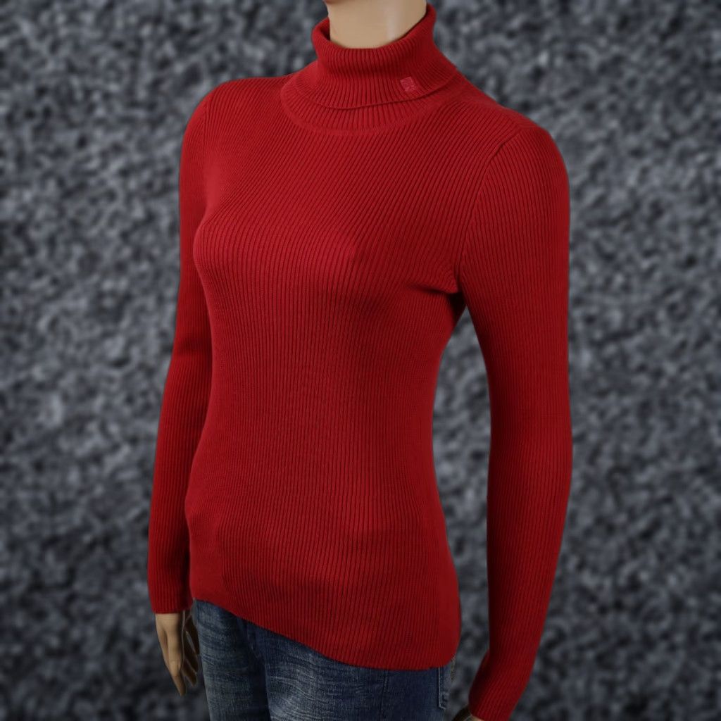 Ralph Lauren VINTAGE Ralph Lauren Red Ribbed Turtleneck Sweater NWT Size XL / US 12-14 / IT 48-50 - 1 Preview