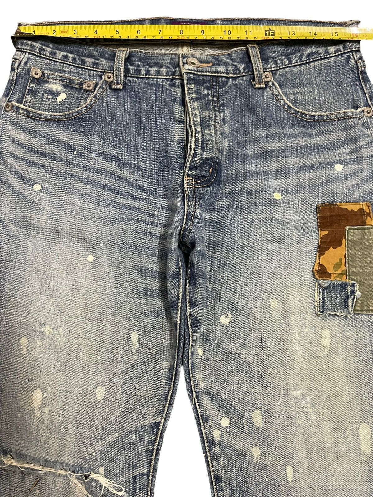 Purple Brand Vintage Japanese Brand Faded Wash Painted Wide Leg Jeans Size US 32 / EU 48 - 11 Thumbnail