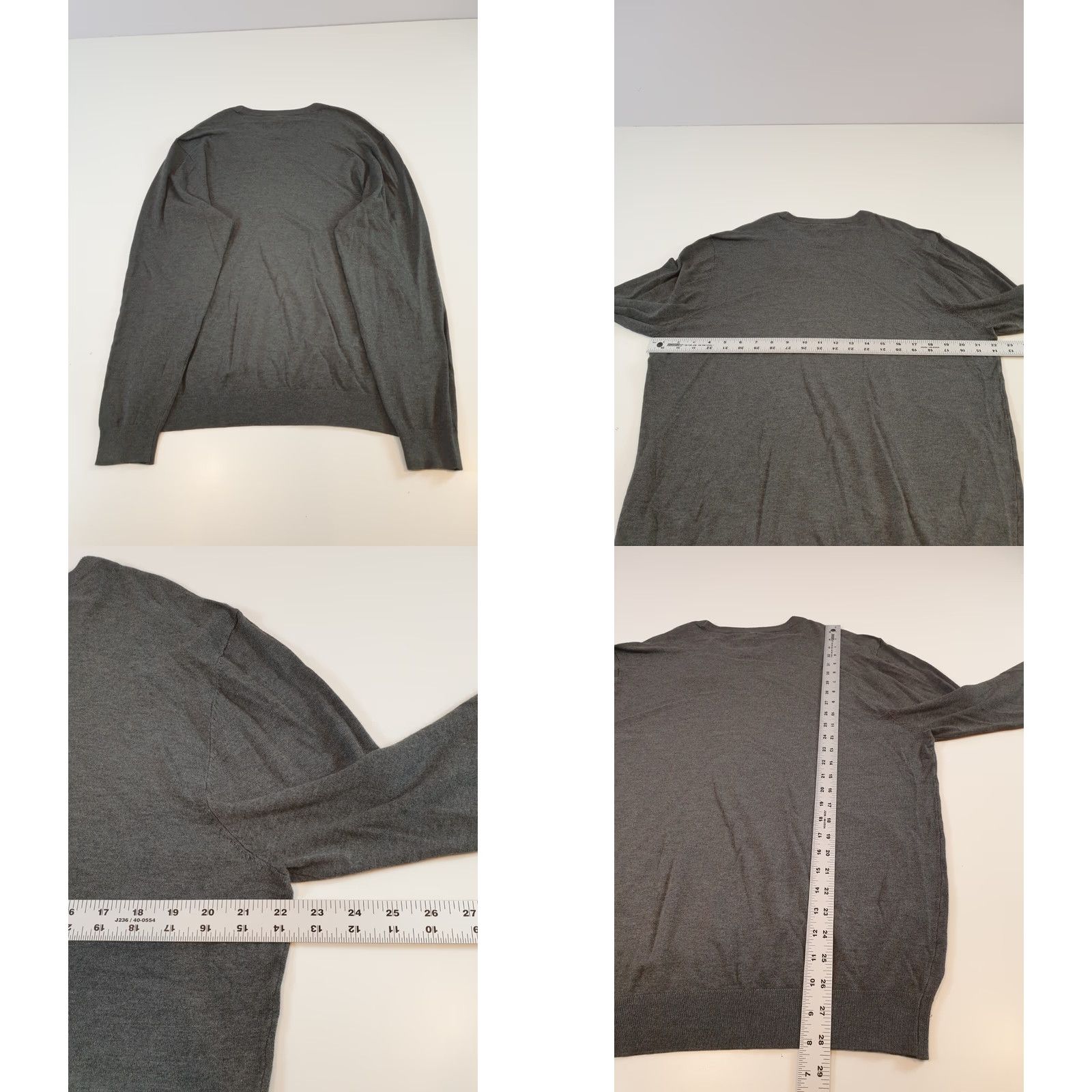 ASH Porter & Ash Sweater Men's 2XL Gray Knit Crew Neck Pullover NWT Viscose Nylon Stretch (Business, Casual, Travel) Size US XXL / EU 58 / 5 - 8 Thumbnail