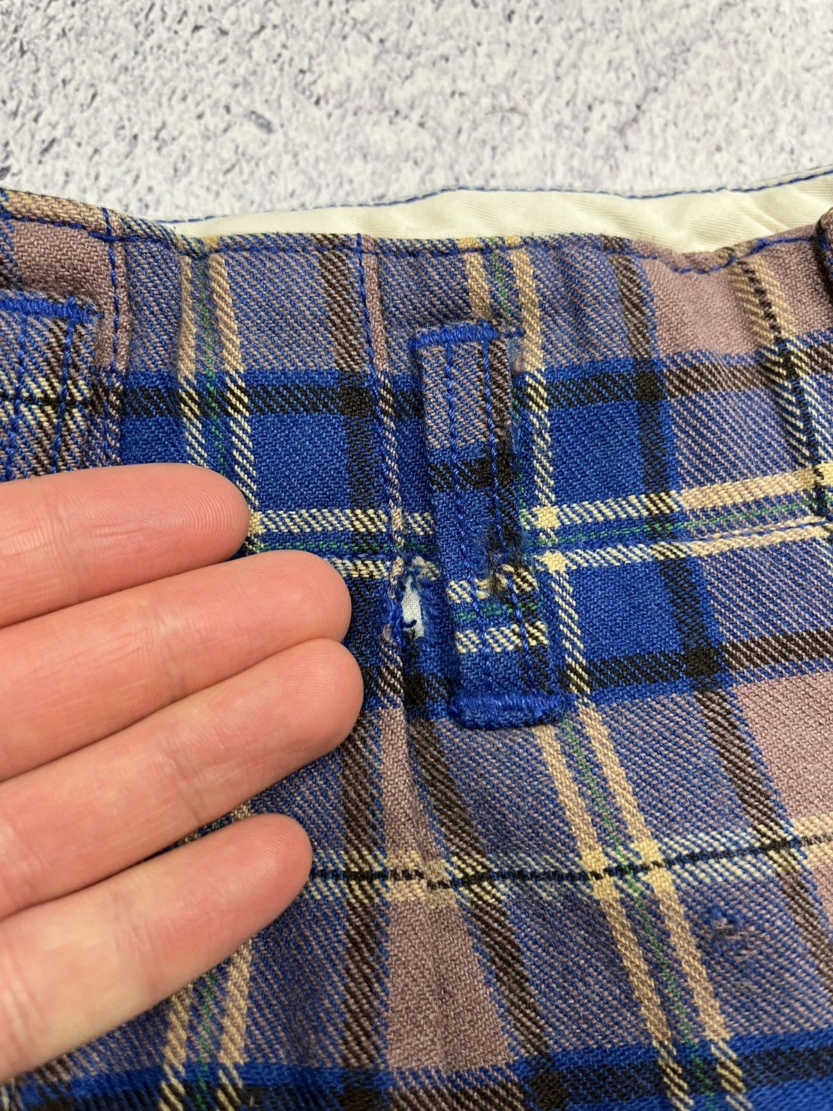 Nigel Cabourn Nigel Cabourn Vintage Wool Cheked Pants Rare Made in England Size 32" / US 10 / IT 46 - 10 Thumbnail