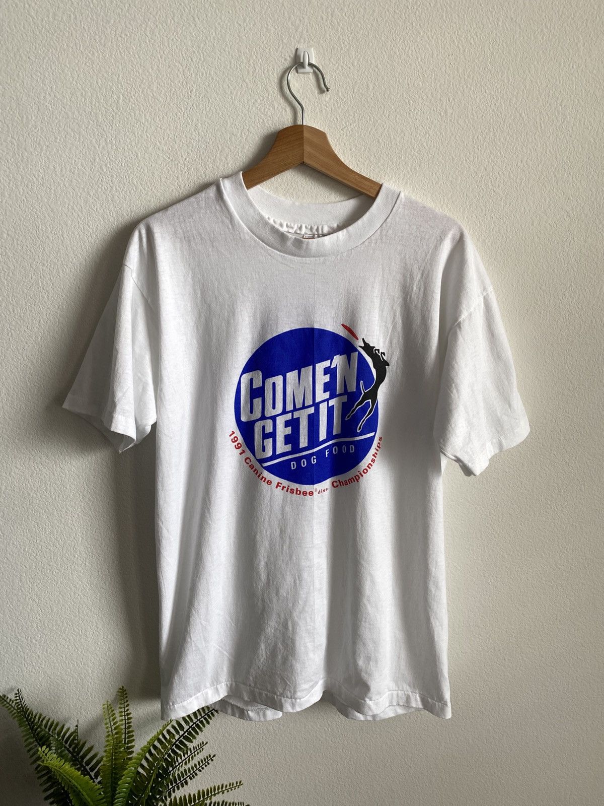 Vintage Vintage 90s Dog Frisbee Championship Single Stitch Tee Size US L / EU 52-54 / 3 - 1 Thumbnail