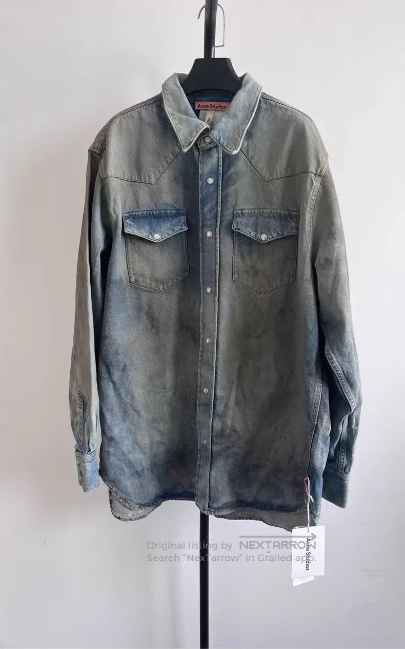 Acne Studios Acne Studios SS23 Mud-Dyed Distressed Button-Down Denim Lo Size US L / EU 52-54 / 3 - 1 Thumbnail