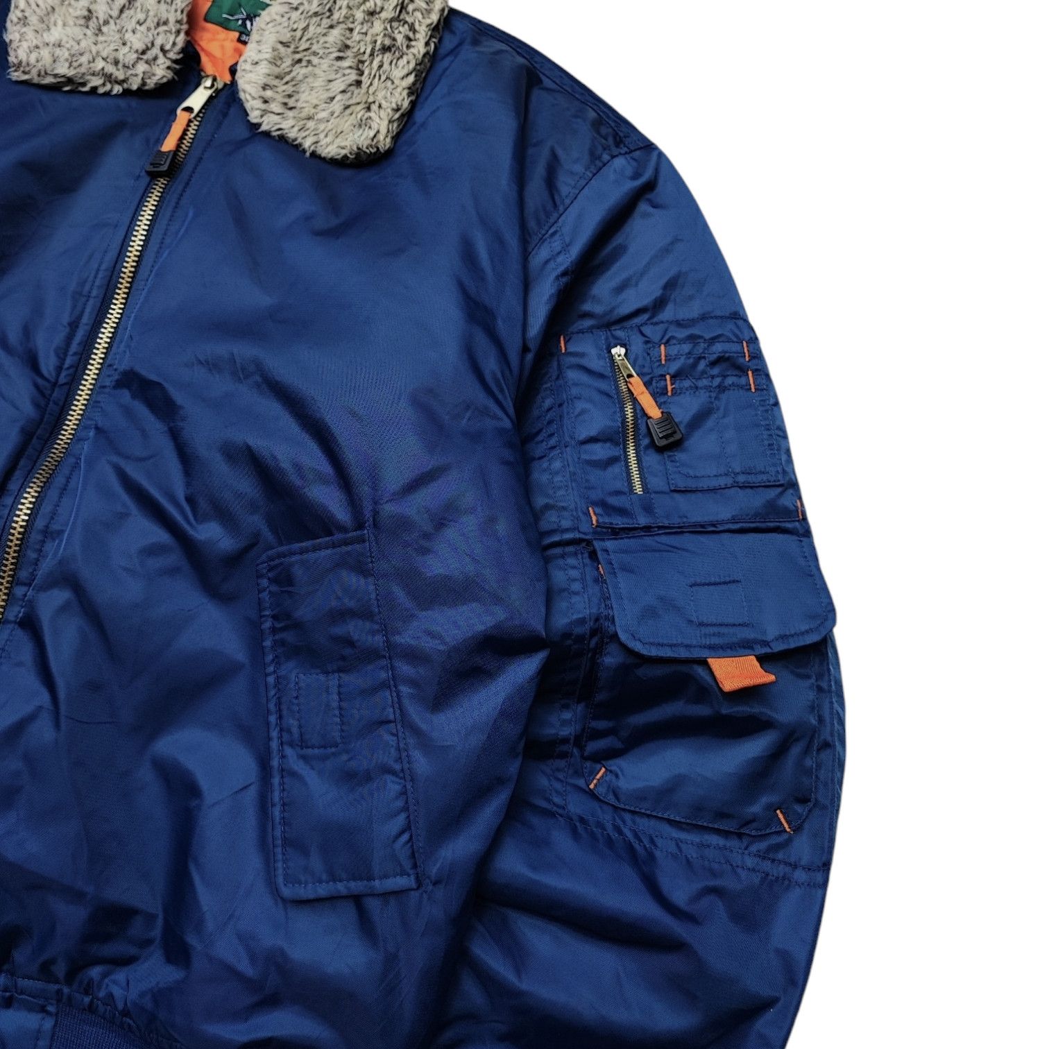 Other Vintage Fire Fox World Island Bomber Flight Jacket Size US XL / EU 56 / 4 - 4 Thumbnail