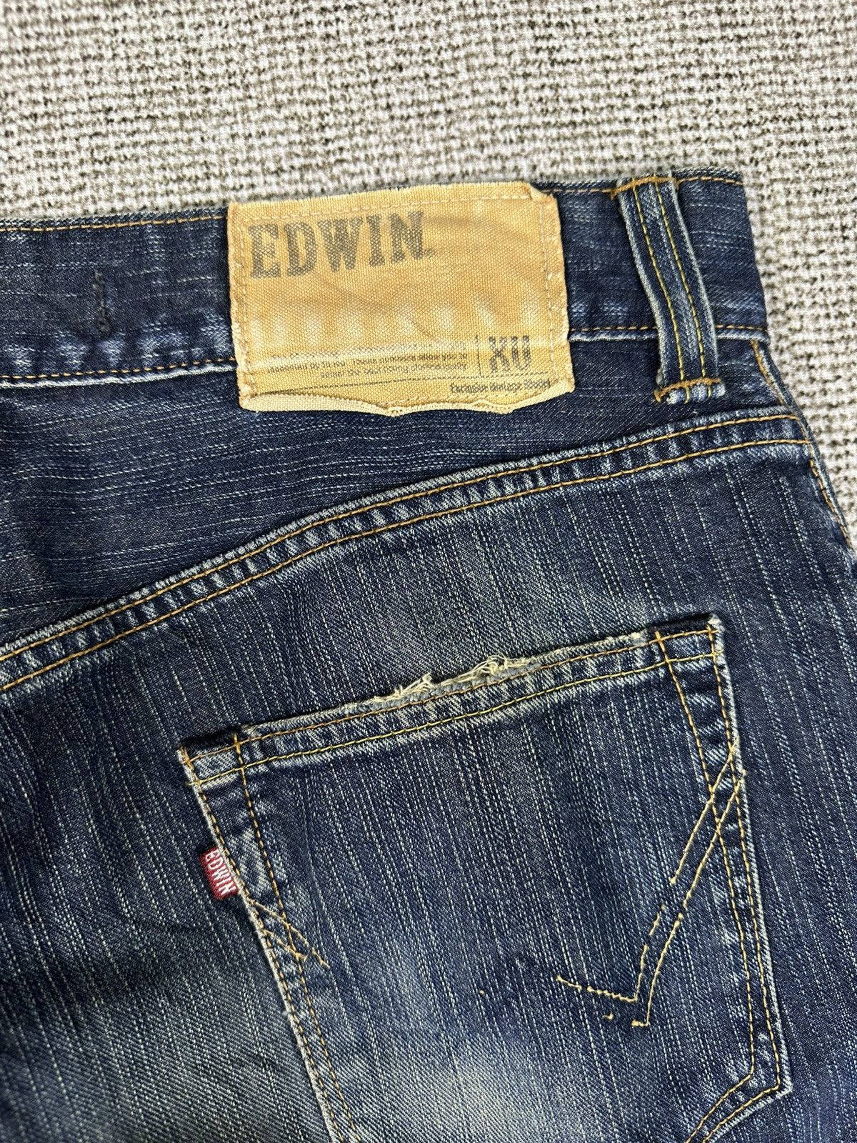 Edwin Edwin 405 XV Vintage Wash Distressed Denim W33 D742 Size US 33 - 5 Thumbnail