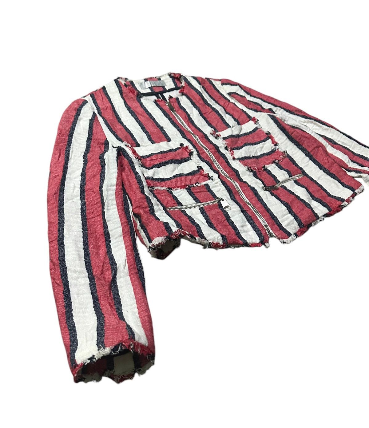 Zara Zara striped cropped jacket Melissa and joe Size M / US 6-8 / IT 42-44 - 7 Thumbnail