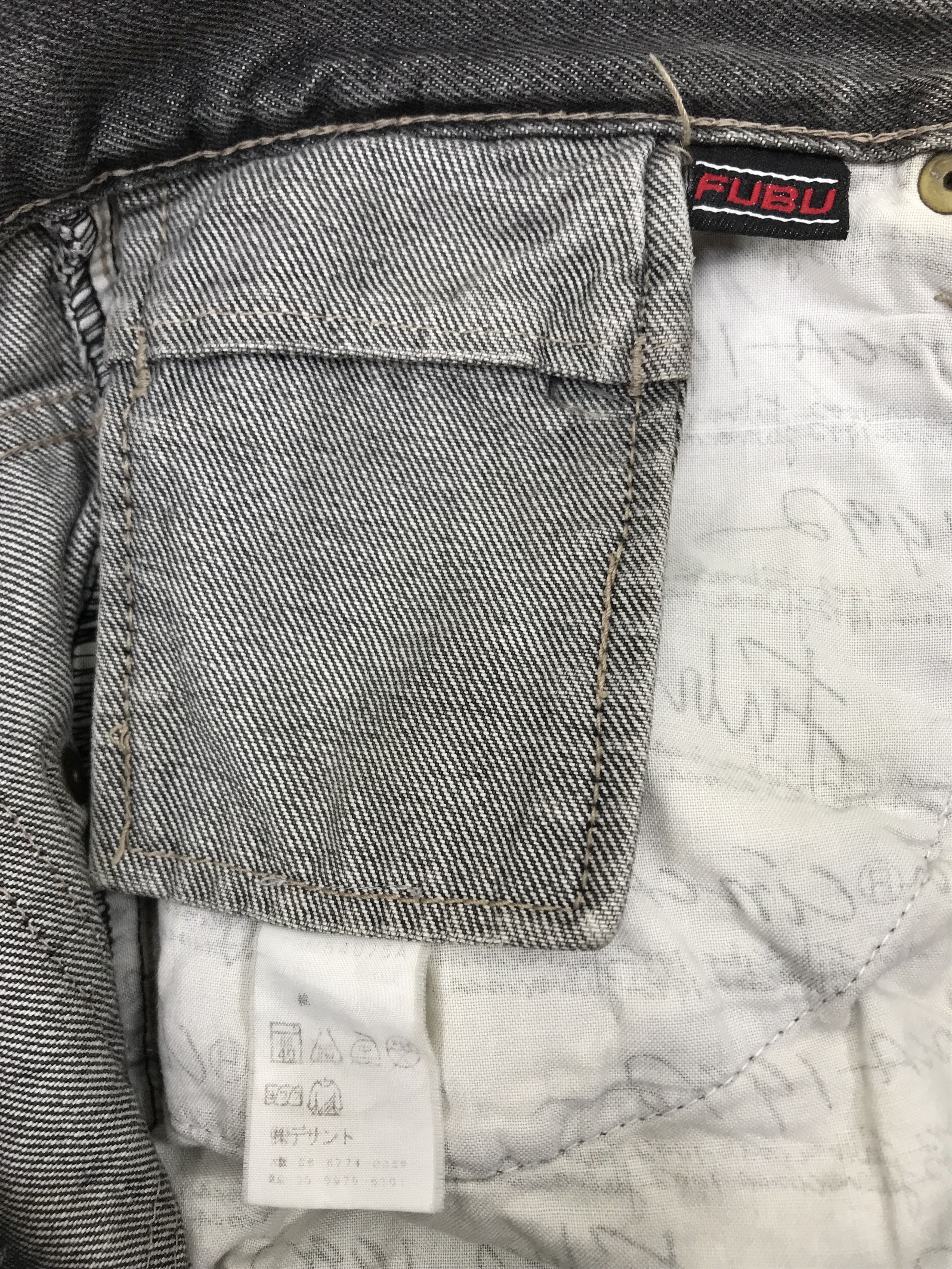 Fubu Vintage Fubu Circa 1992 Faded Black Wide Baggy Jeans Size US 36 / EU 52 - 12 Thumbnail