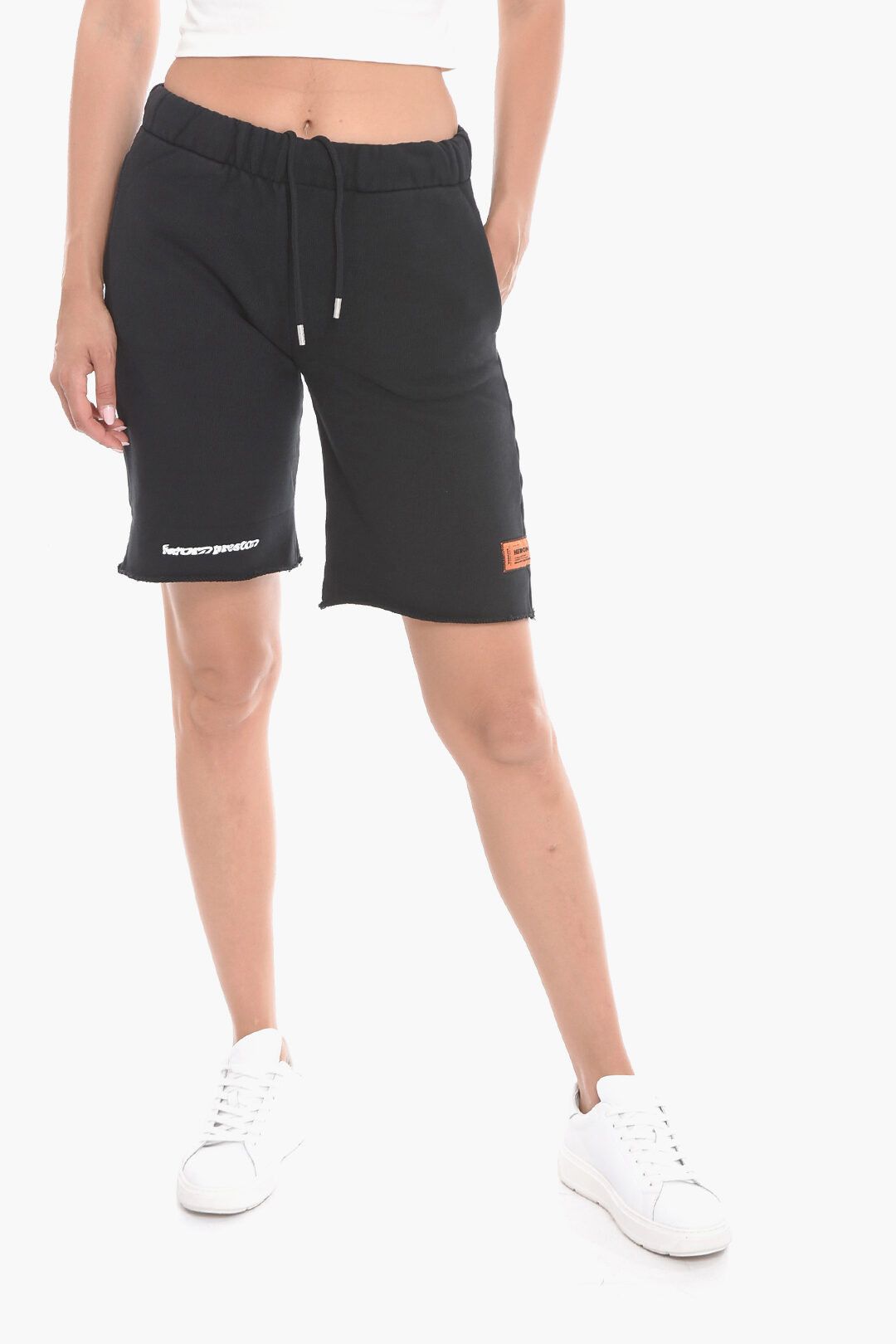image of Heron Preston Og1Mm0124 Sweatshort In Black, Women's (Size 32)