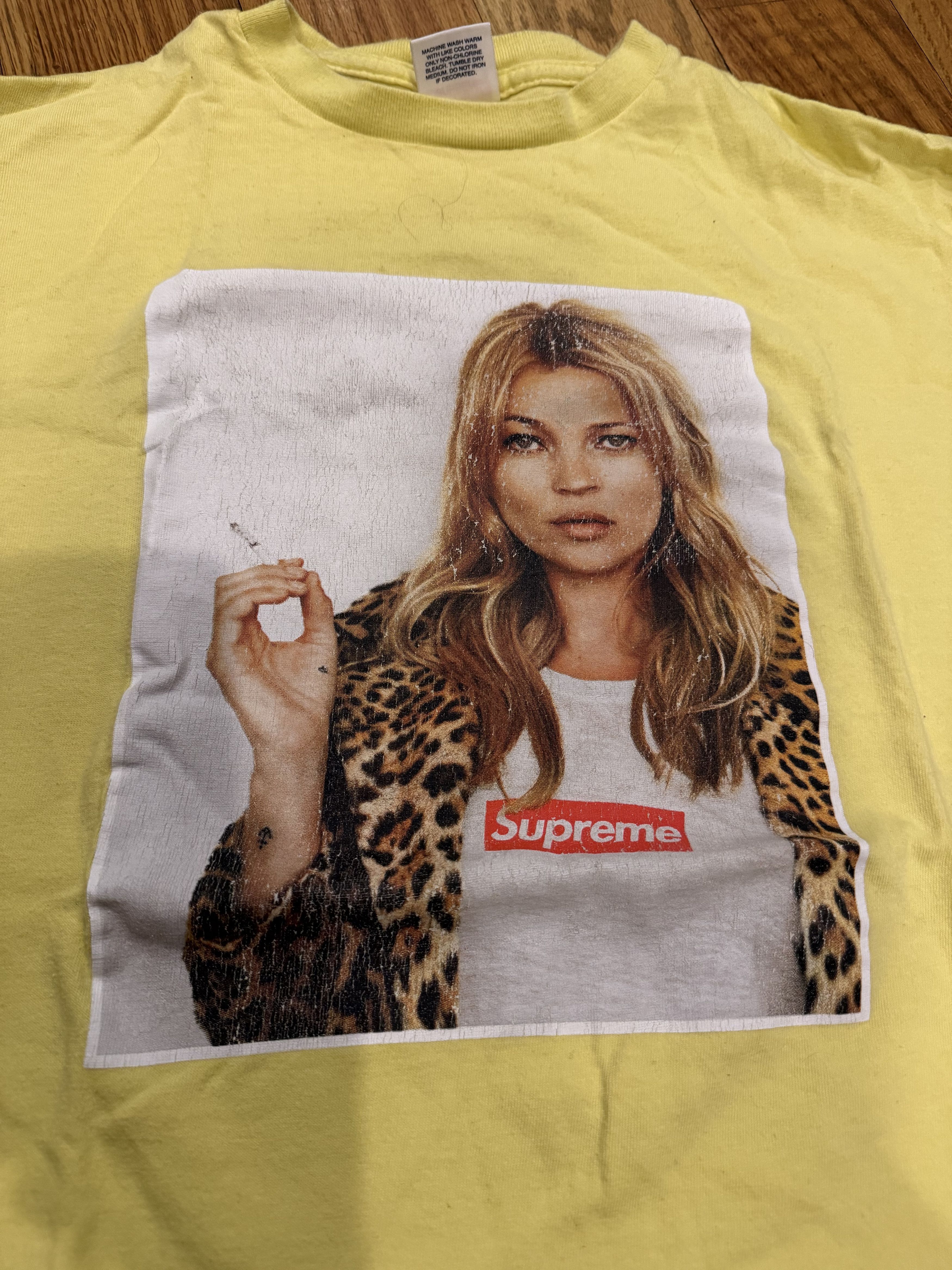 Supreme Supreme Kate Moss Photo Tee Yellow FW12 Size US M / EU 48-50 / 2 - 1 Thumbnail