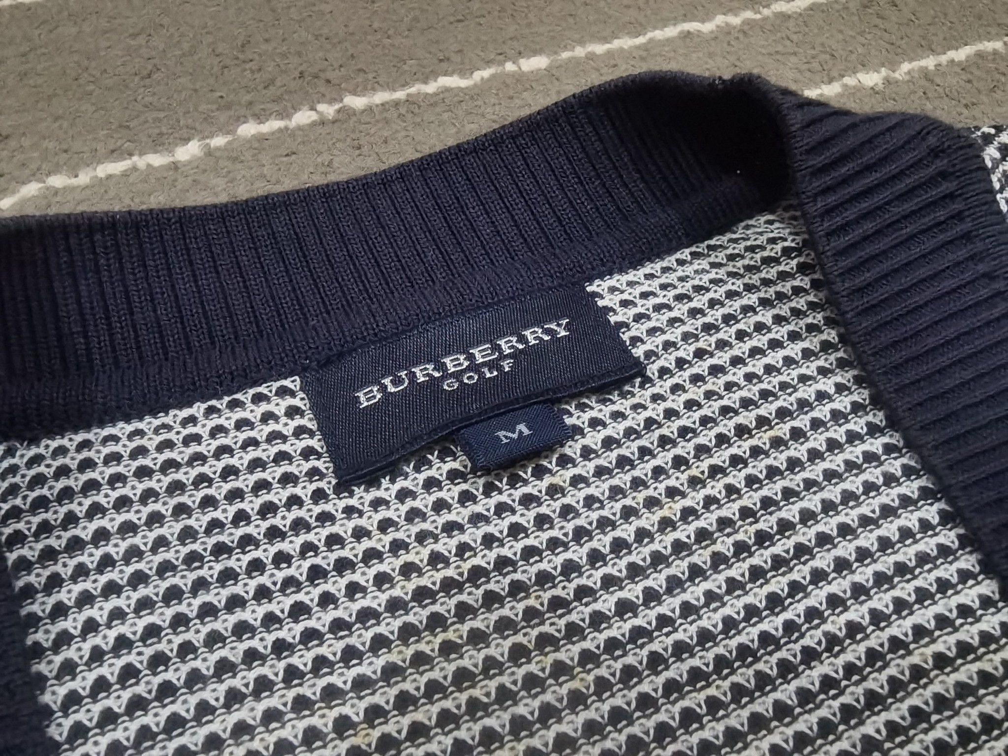 Burberry BURBERRY GOLF cardigan unisex M 7218 Size 36R - 6 Thumbnail